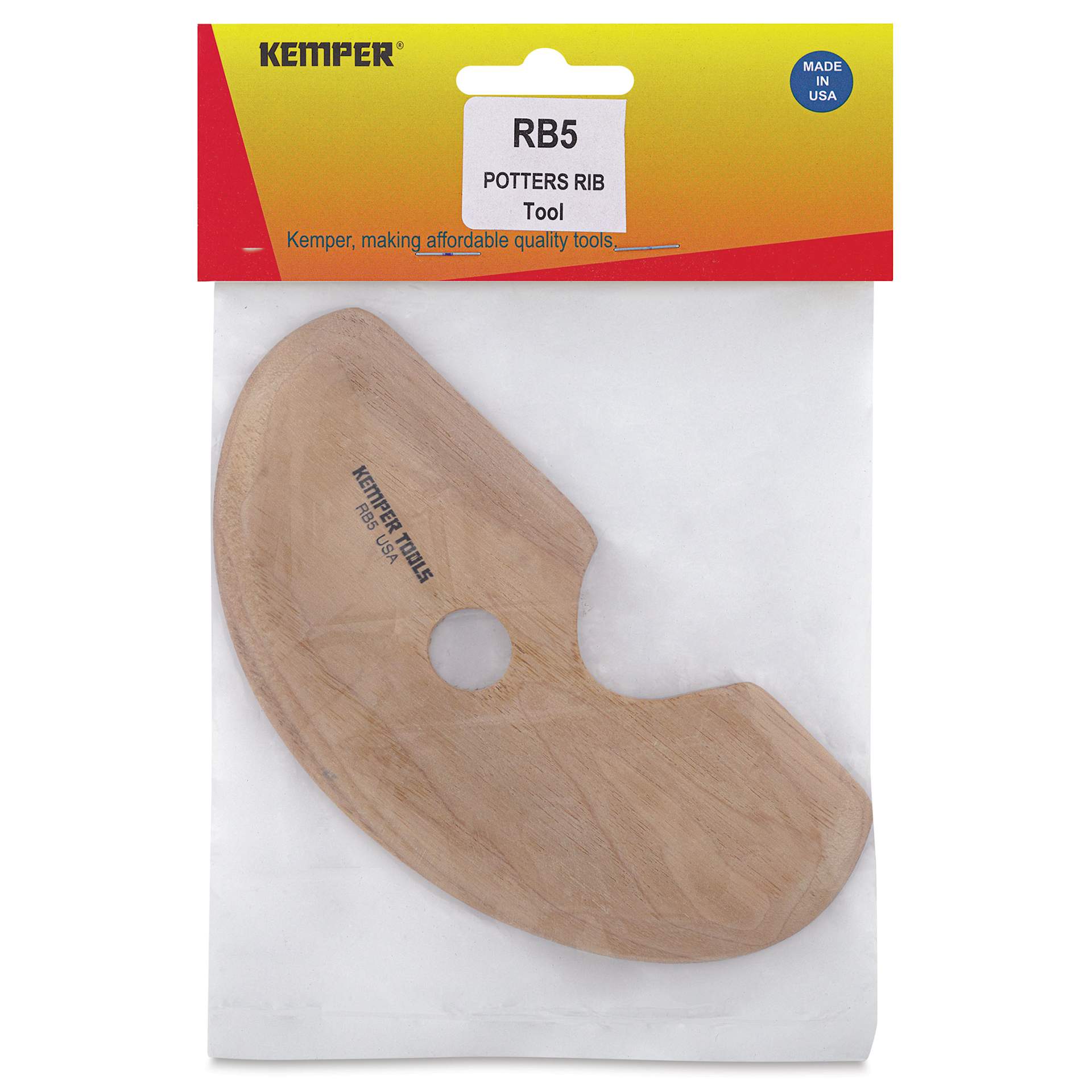 Kemper Hardwood Potter's Rib - RB5, 5-3/4" front of packaging