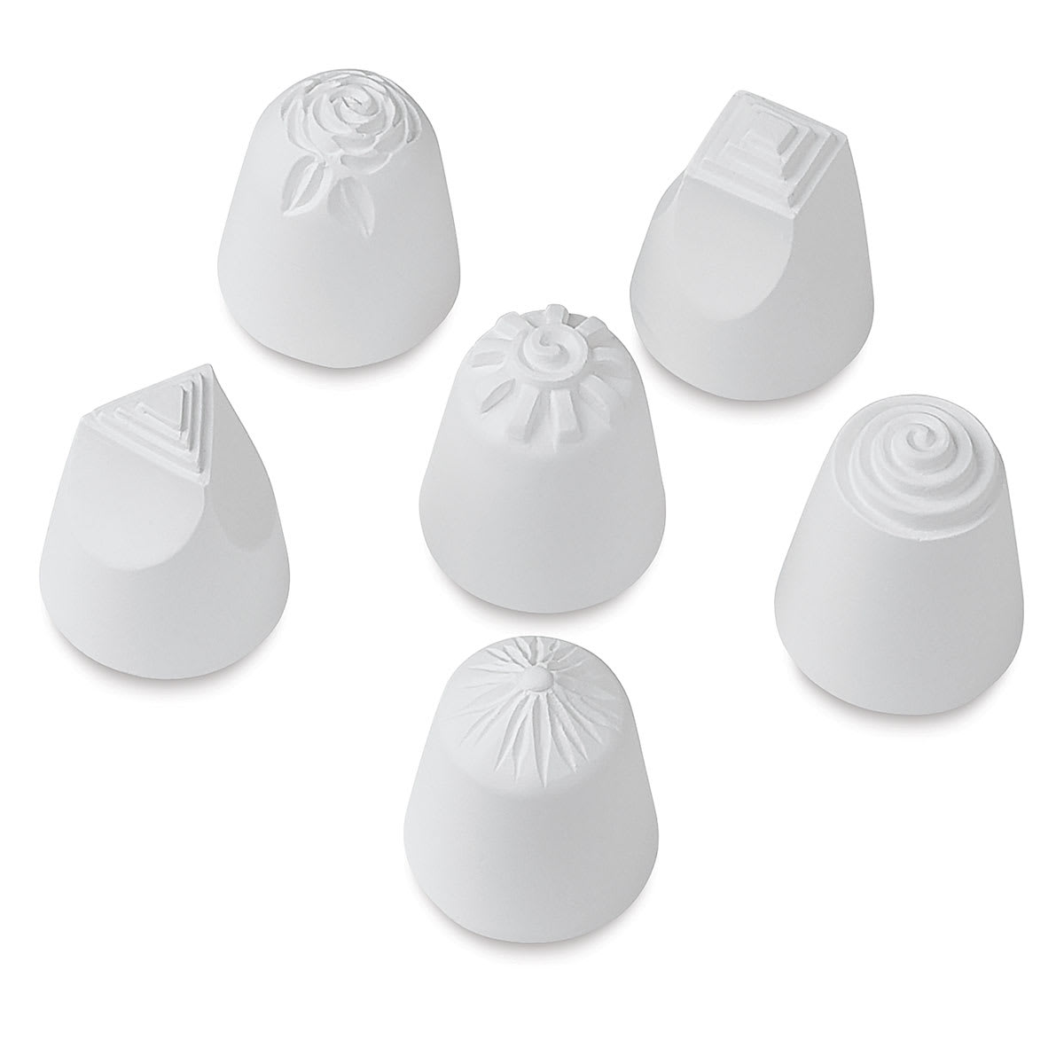Mayco Press Tools - Top view of 6 pc 3D Designs Set 