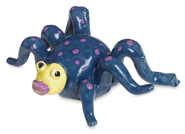 Amaco Lead-Free LG Series Gloss Glazes- Spider Painted with LG Gloss Glazes