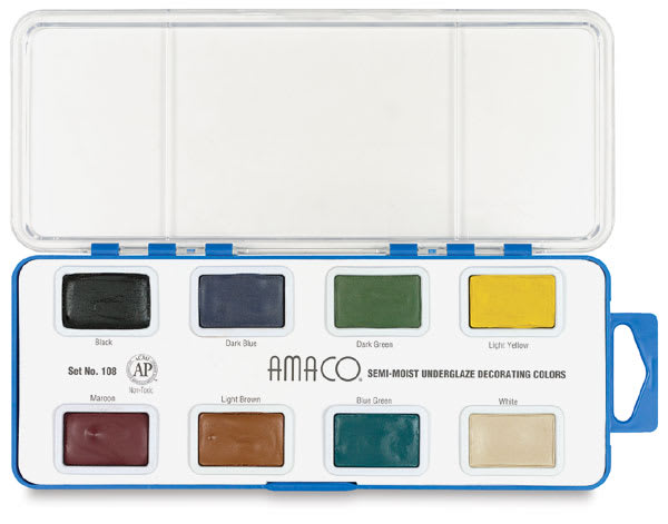 Amaco Lead-Free Semi-Moist Underglaze Sets - Set No. 108