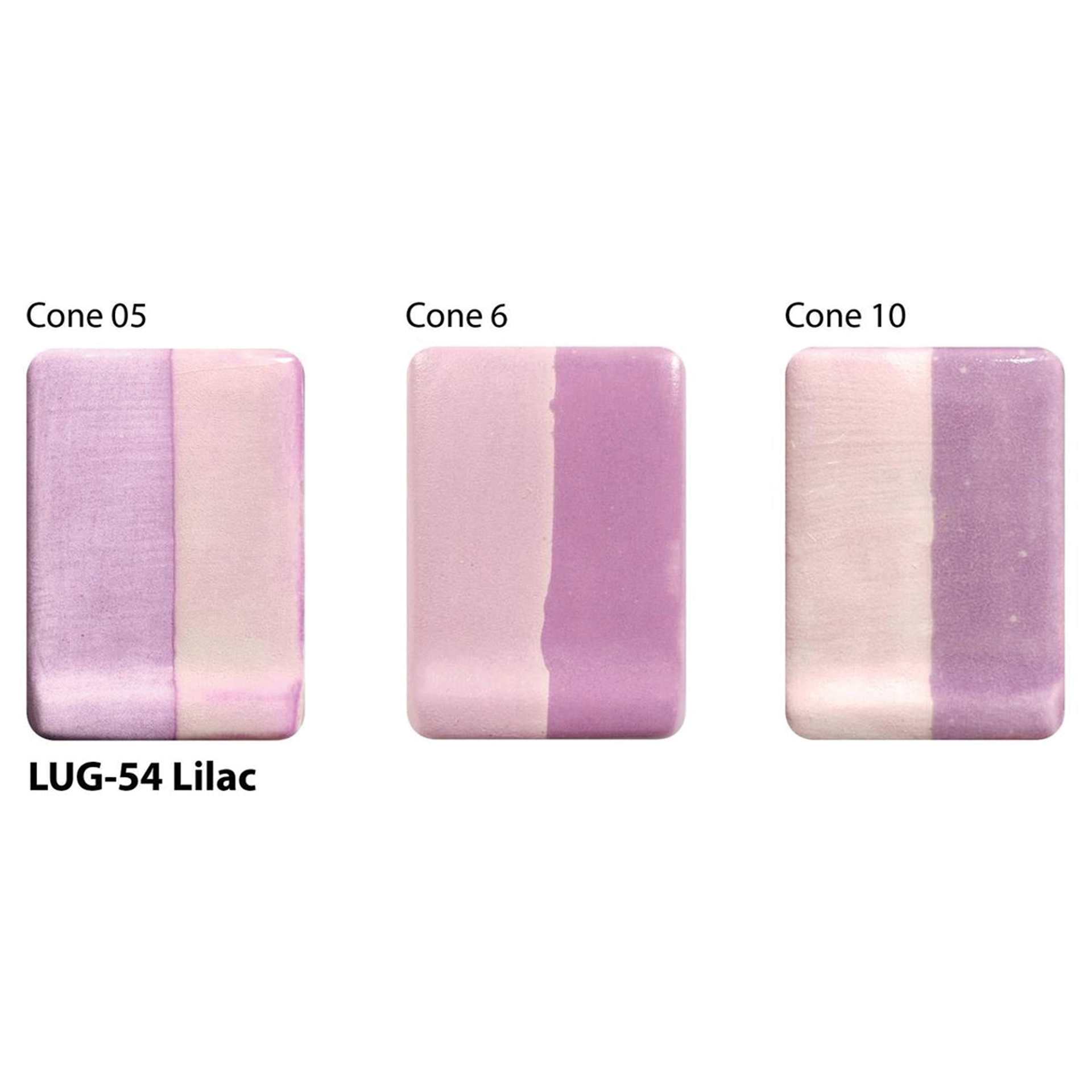 Lilac Amaco LUG Liquid Underglaze fired to Cone 05, Cone 6, and Cone 10.