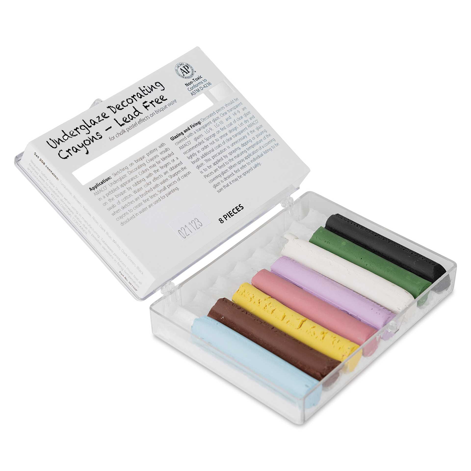 Amaco Underglaze Chalk Crayons, Set No. 1 - Set of 8