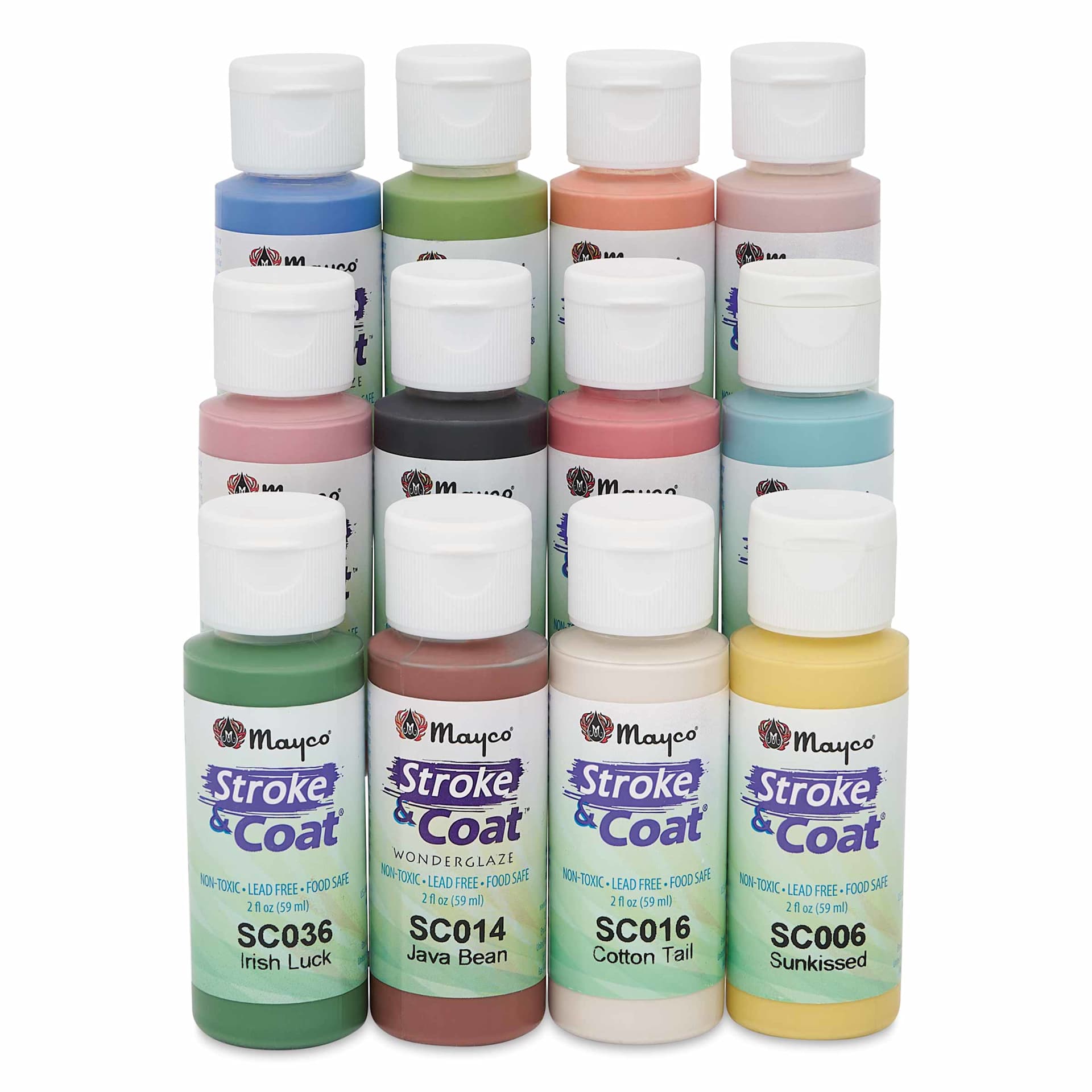 Mayco Stroke & Coat Wonderglaze Kit - Bottle, 2 oz, Wonderglaze Kit 1