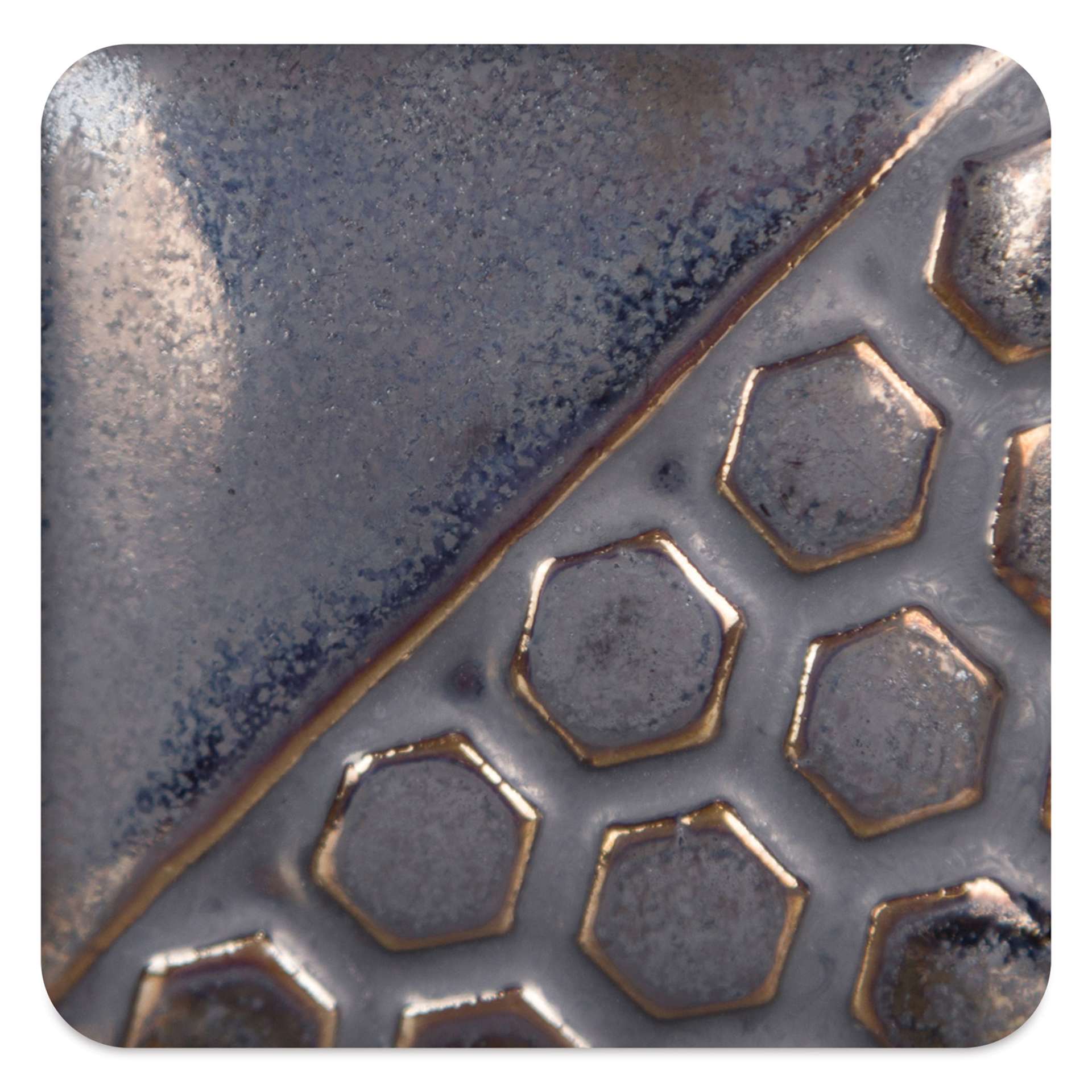 Mayco Elements Glaze - Black Adventurine, fired at cone 10 reduction