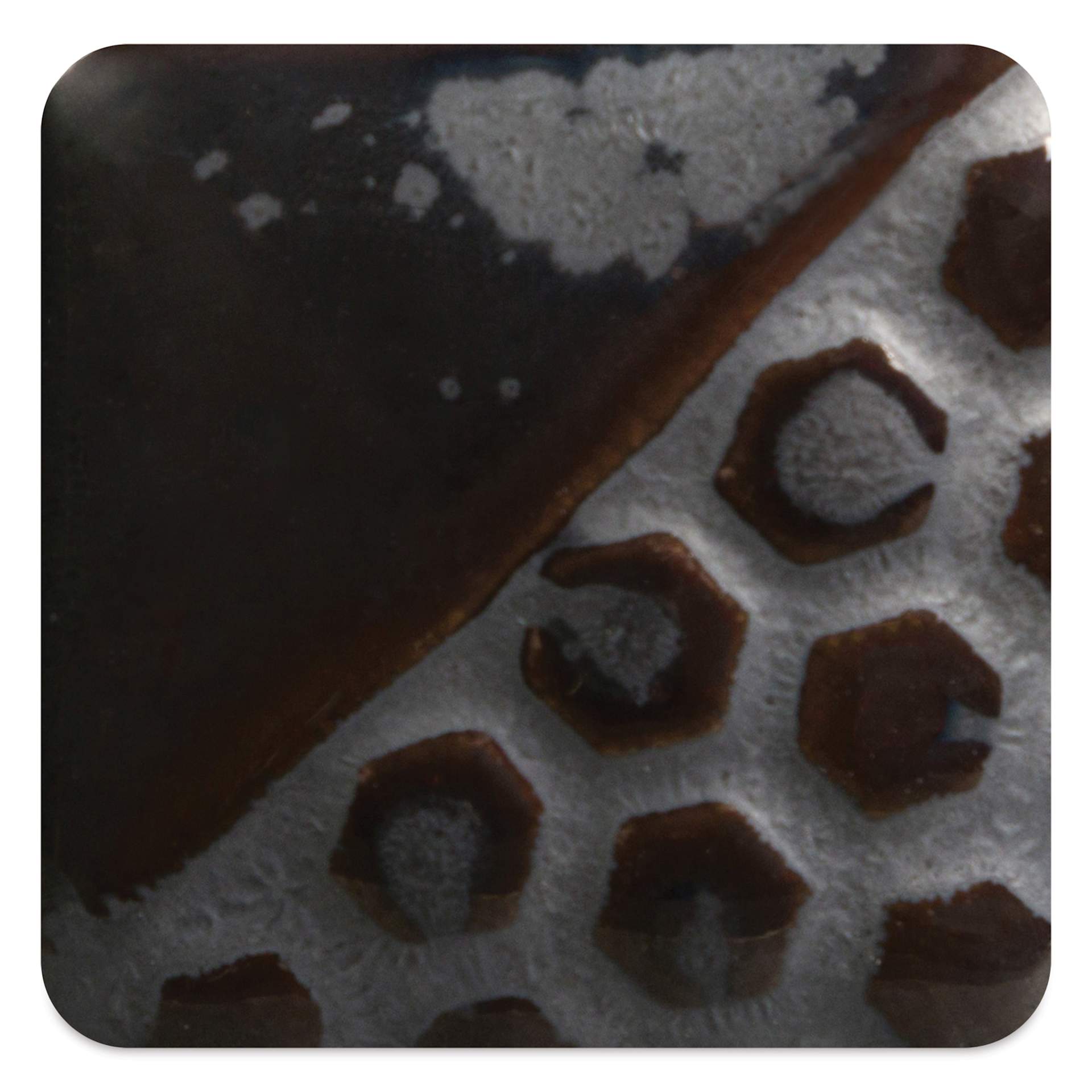 Mayco Elements Glaze - Burnished Steel, fired at cone 6 oxidation