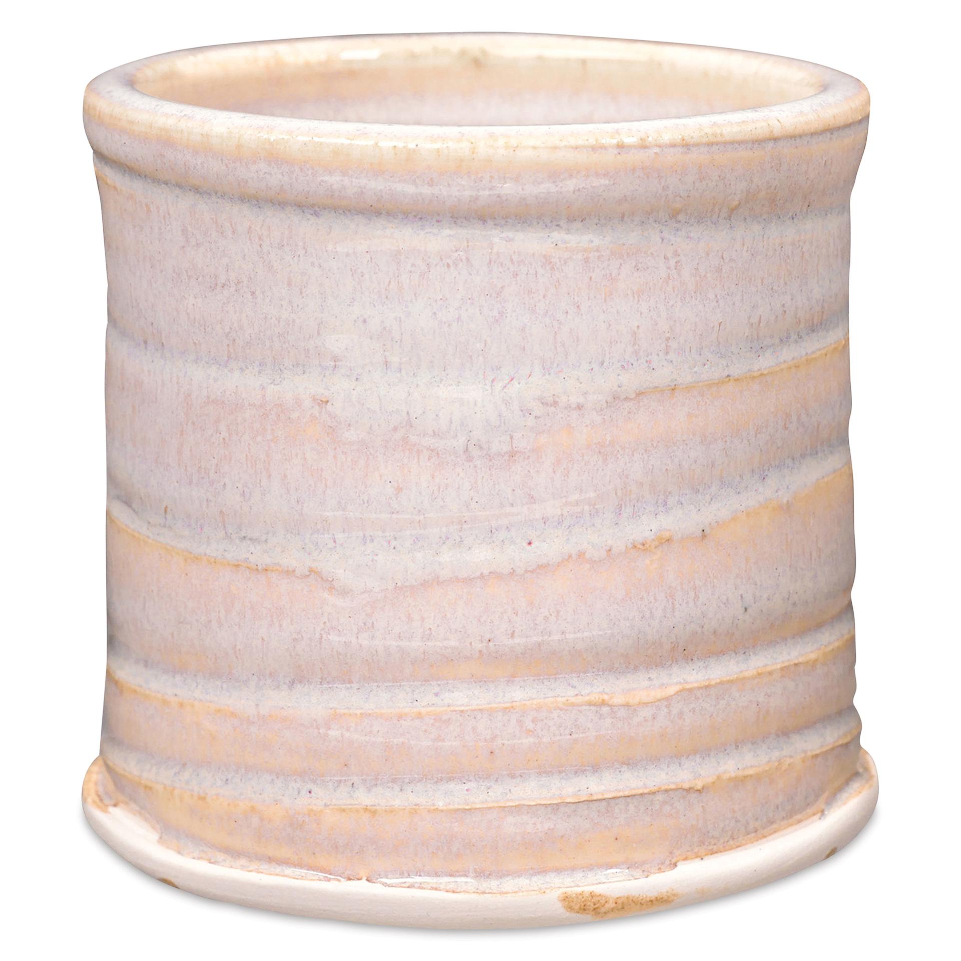 Amaco Potter's Choice Flux Glaze - Pint, Rose Mist, fired piece