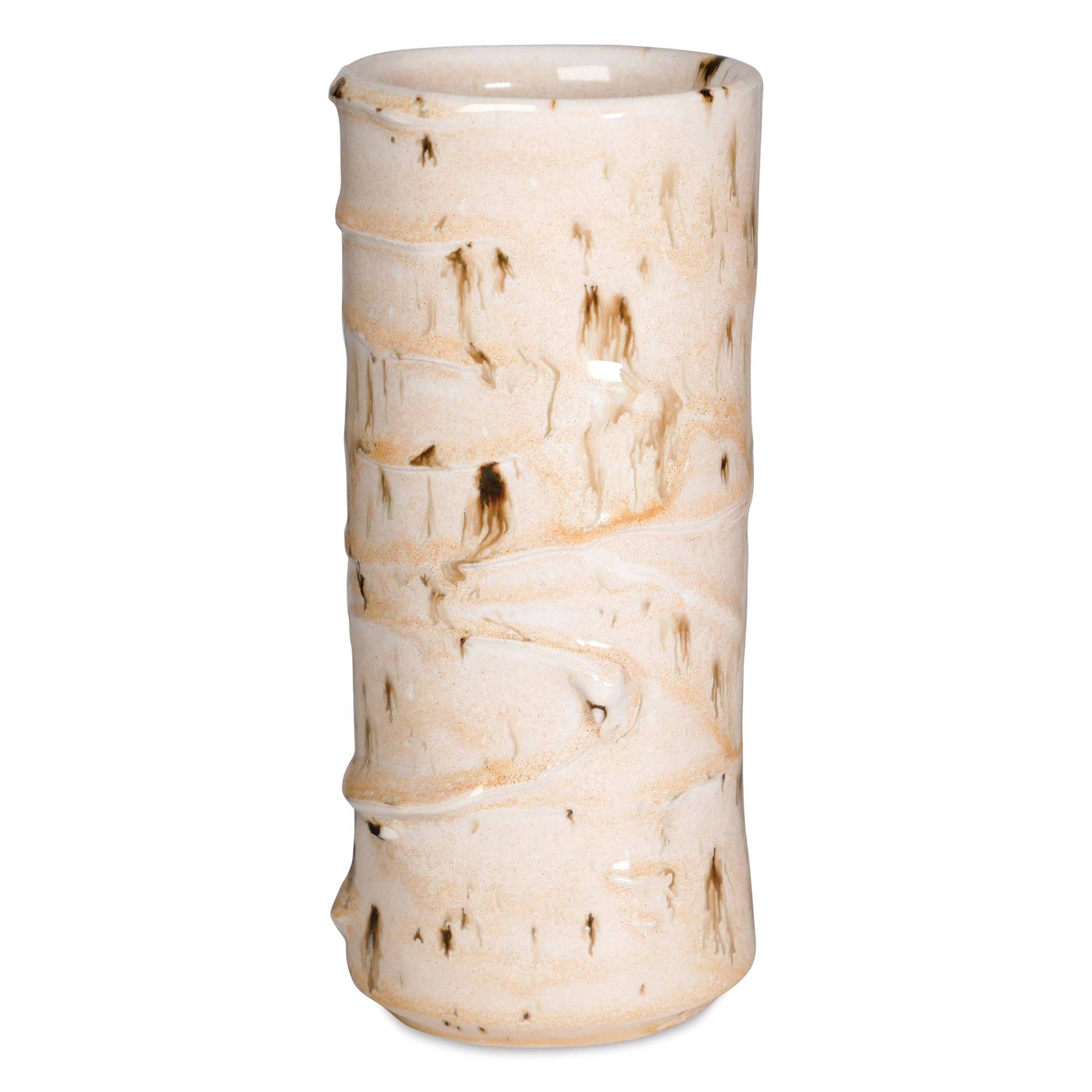 Amaco Potter's Choice Flux Glaze - Pint, River Birch finished vase example