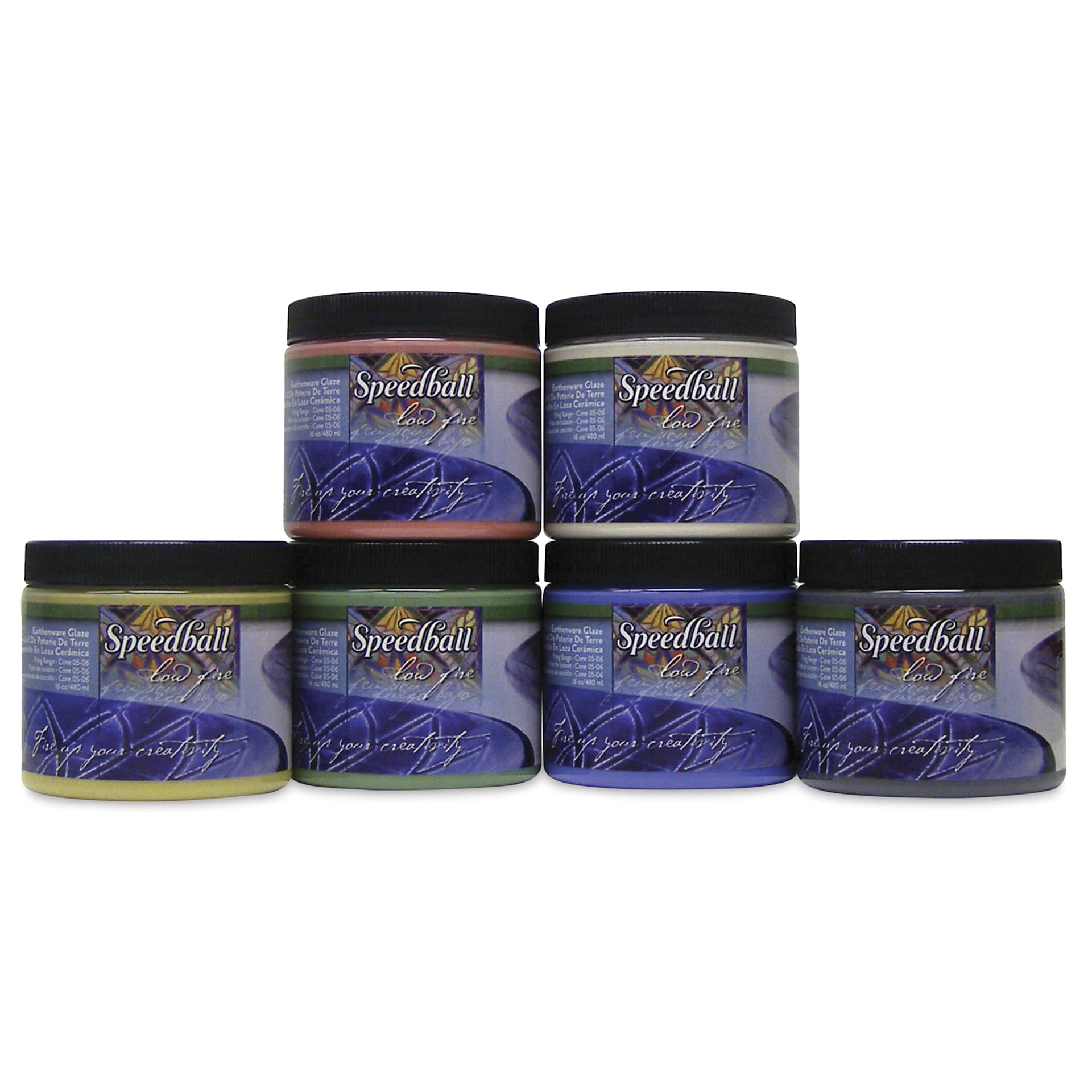 Speedball Earthenware Glaze - School Pack of 6, 16 oz
