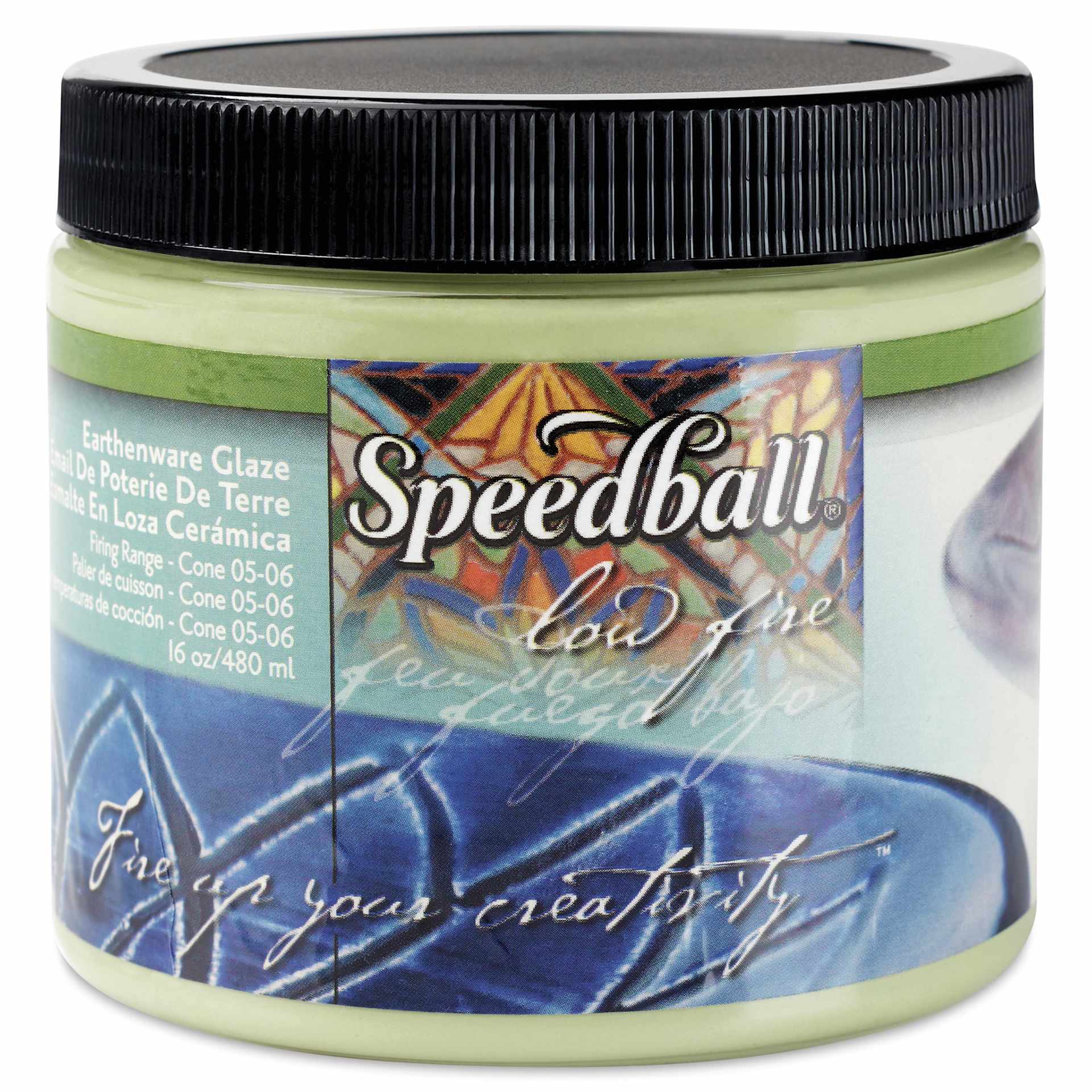 Speedball Earthenware Glaze - 16 oz, Grass Green