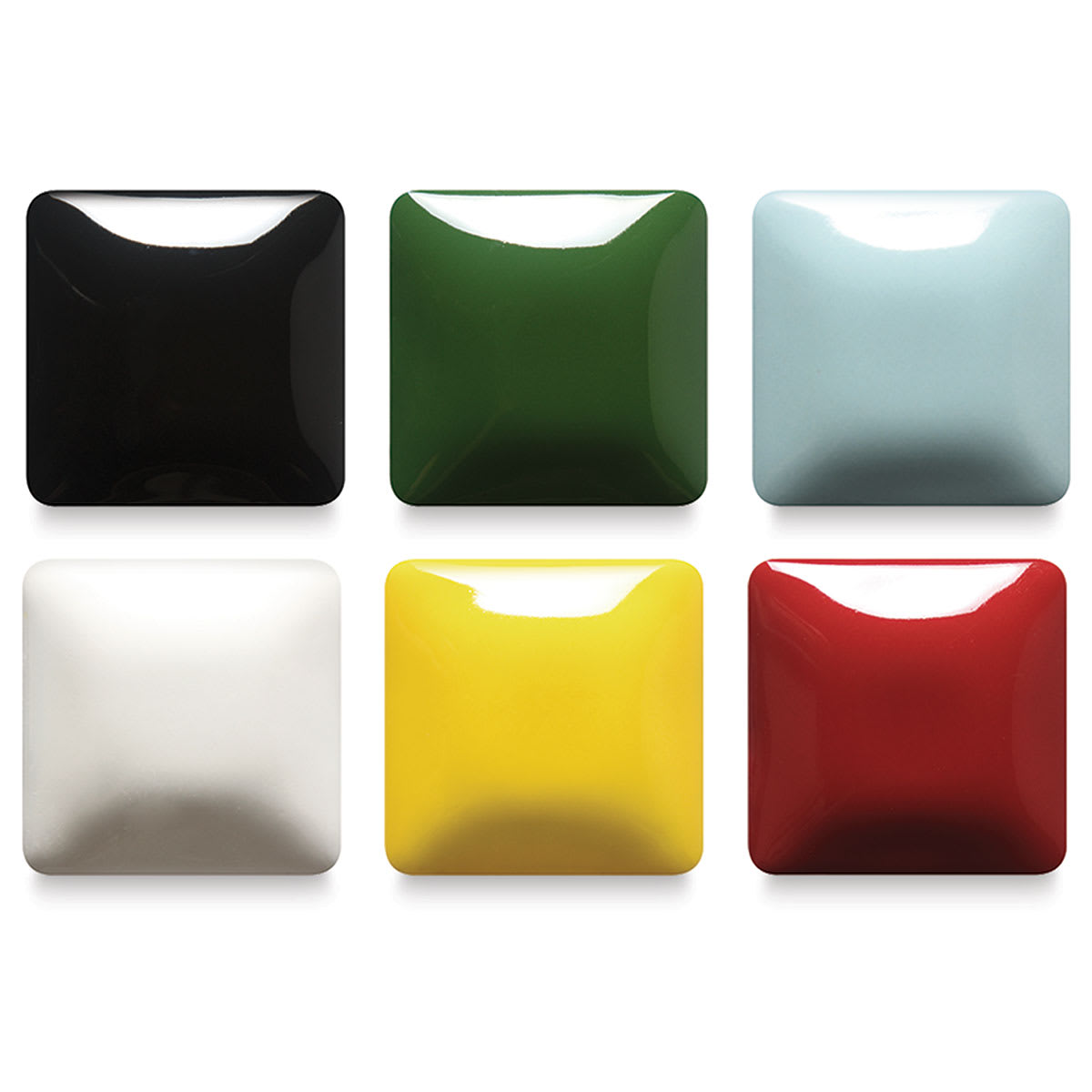 Blick Essentials Gloss Glaze - Class Pack #1, Set of 6, Pint, fired at Cone 06 oxidation