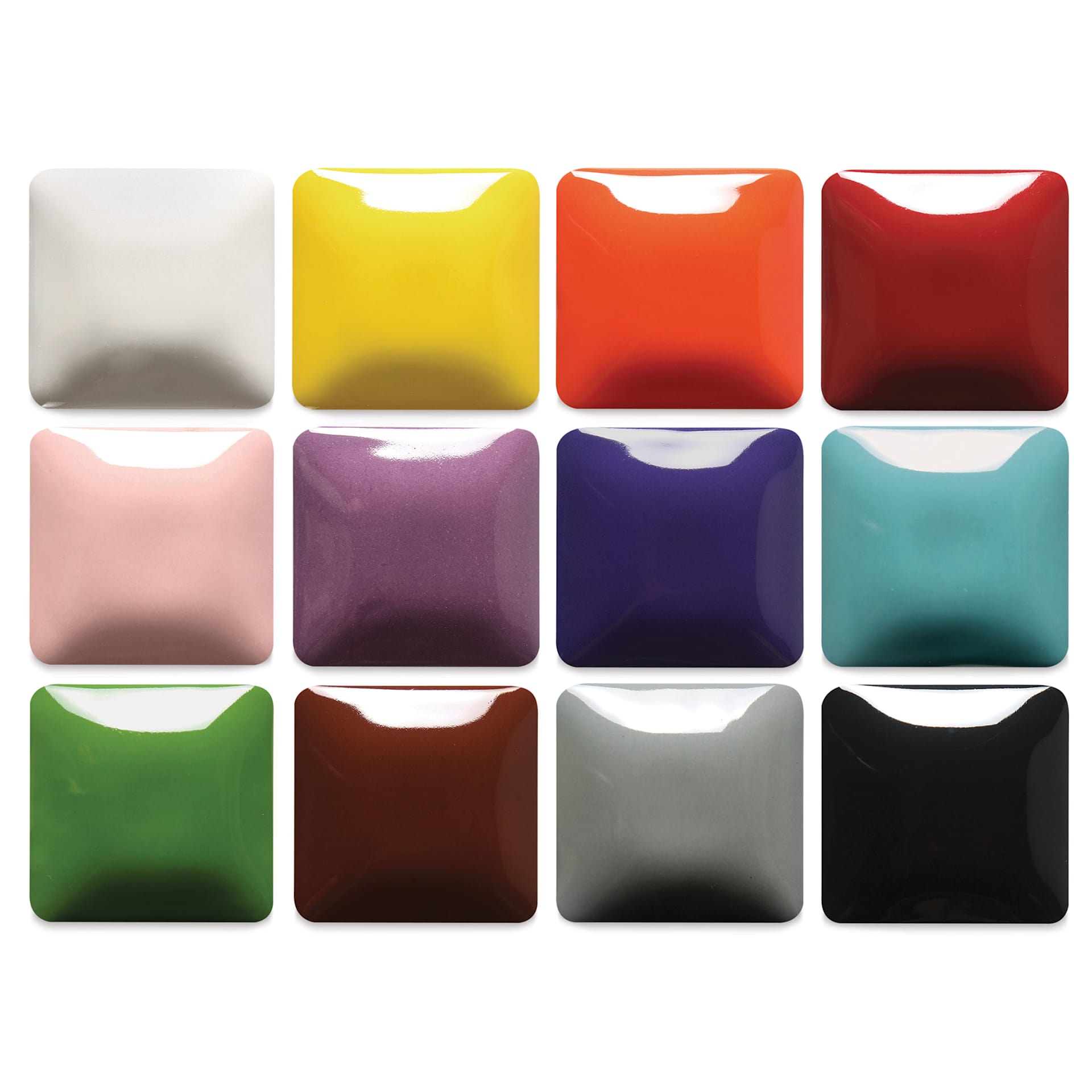 Blick Essentials Gloss Glaze - Class Pack #3, Set of 12, Pint, fired at Cone 06 oxidation Blick Essentials Gloss Glaze - Class Pack #3, Set of 12, Pint, fired at Cone 06 oxidation