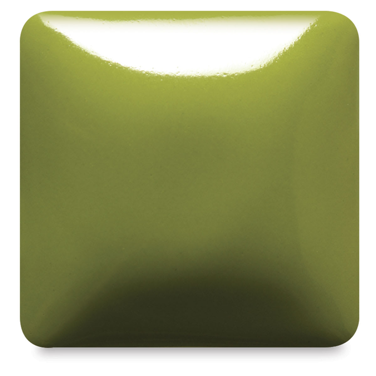 Blick Essentials Gloss Glaze - Pint, Grass Green, fired at Cone 06 oxidation