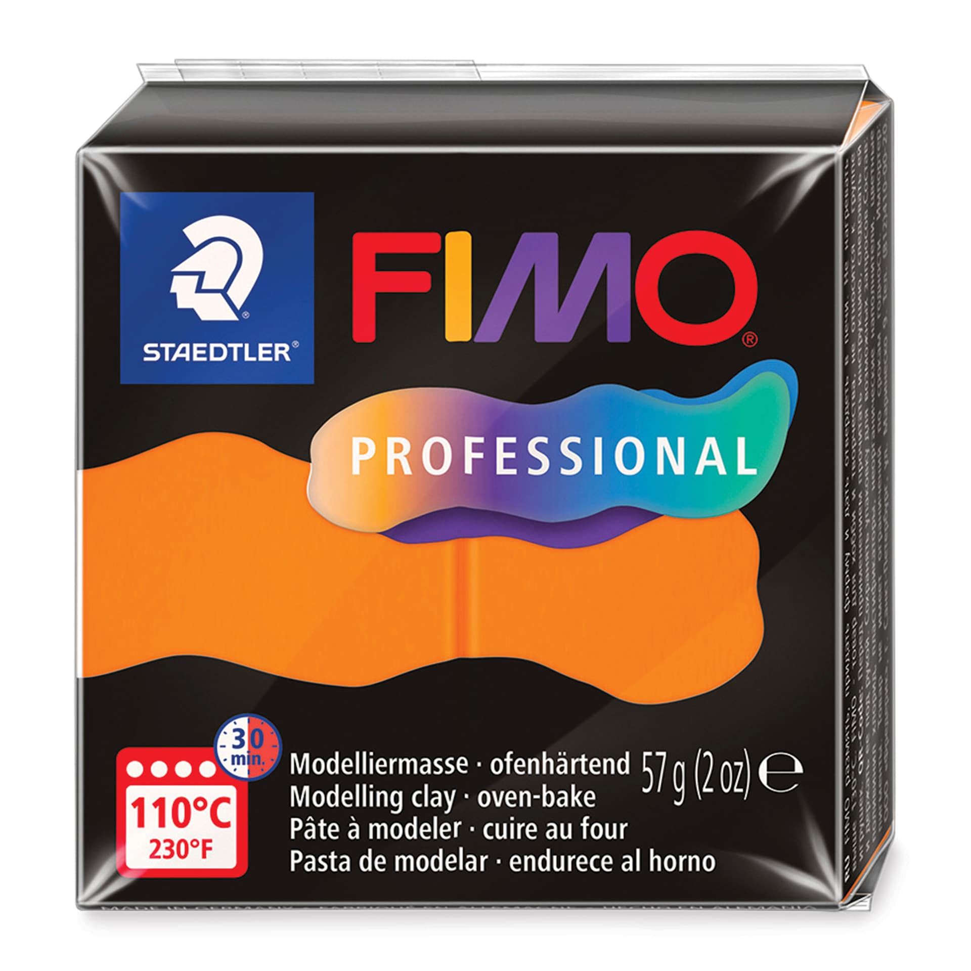 Staedtler Fimo Professional Polymer Clay - Orange, 2 oz, packaging