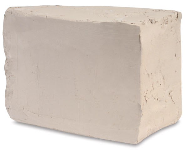 Amaco No. 25 White Art Clay - Unwrapped brick of clay. Amaco No. 25 White Art Clay - Unwrapped brick of clay.