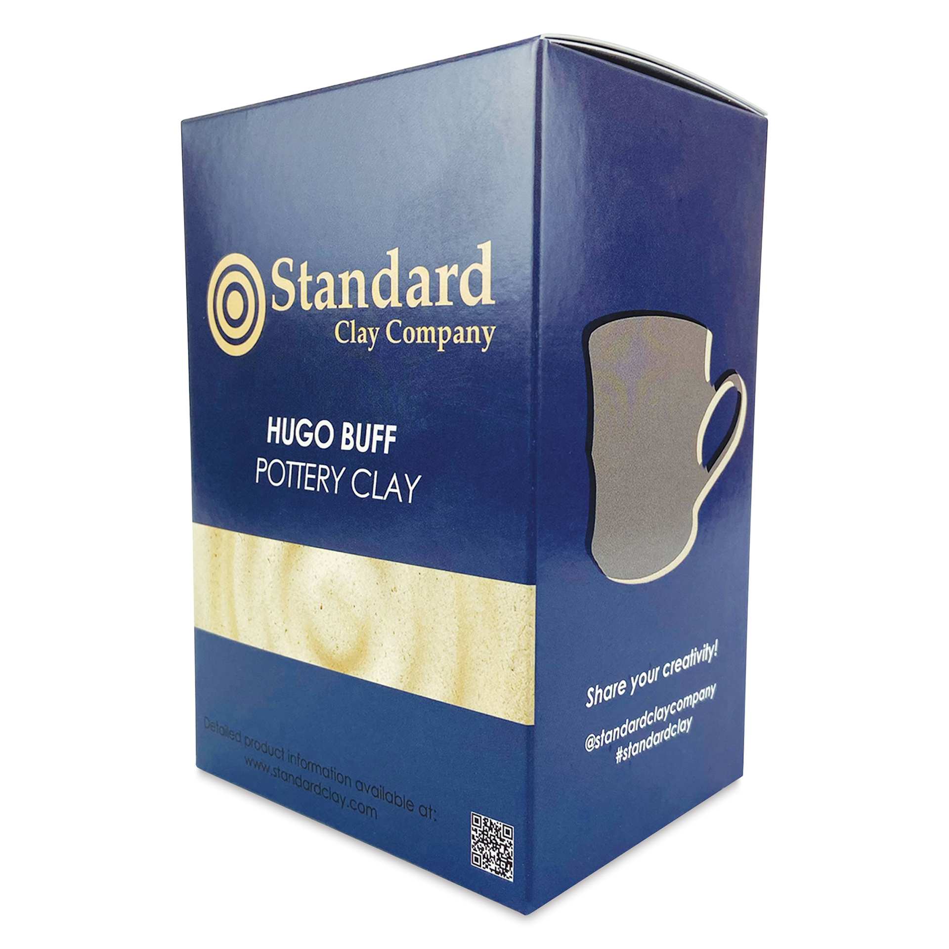 Standard Clay Company 101 Hugo Buff Clay - 4 lb - front of packaging Standard Clay Company 101 Hugo Buff Clay - 4 lb - front of packaging
