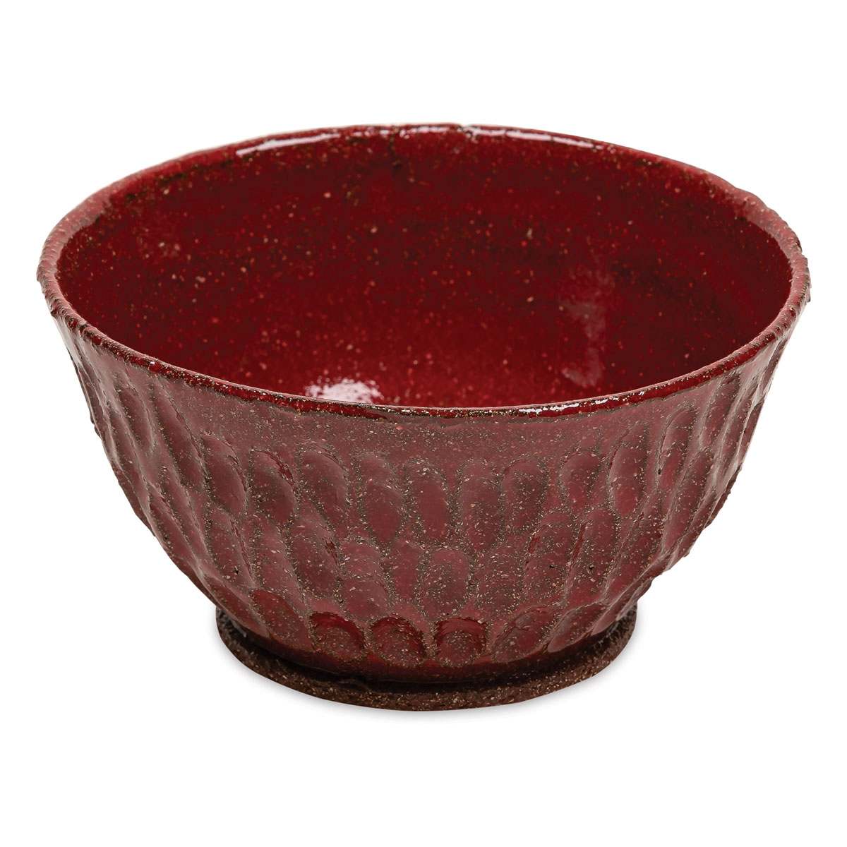 Standard Clay Company 547 Clay - Finished bowl fired at Cone 6 with Candy Apple Blick Essentials Glaze.