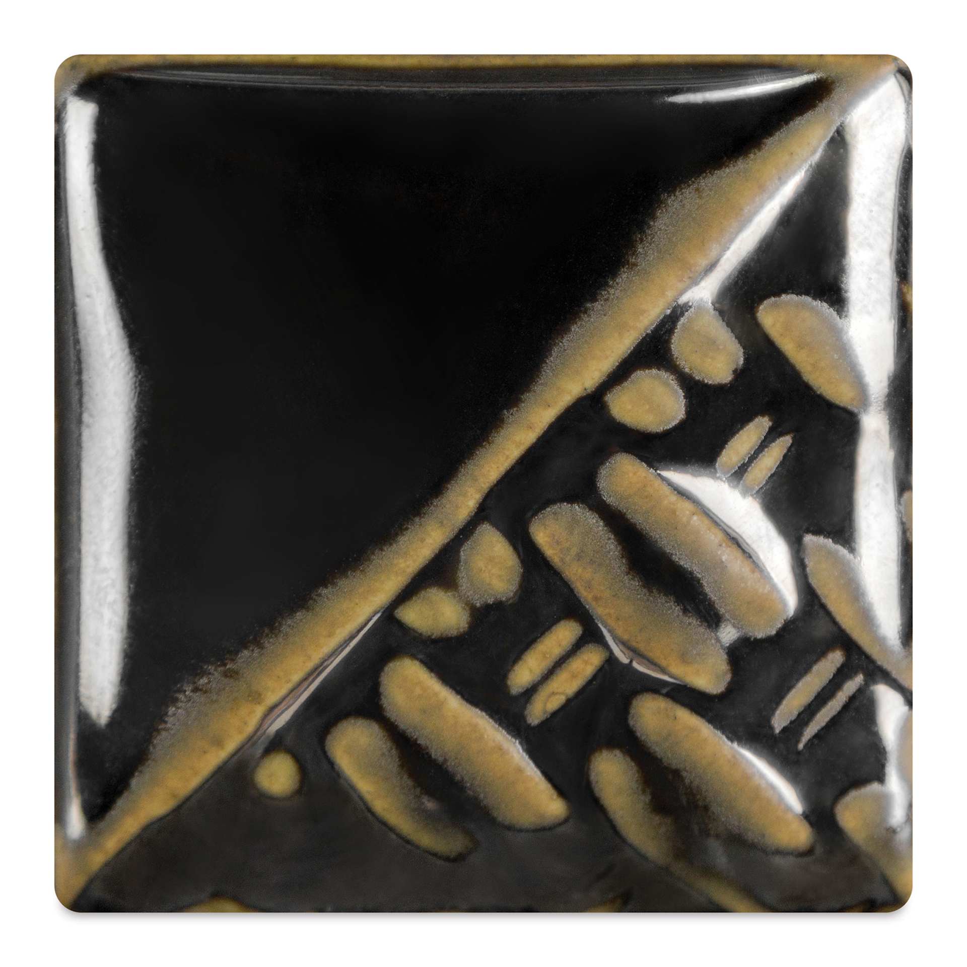 Mayco Stoneware Classic Glaze - Mirror Black, fired at cone 6 oxidation