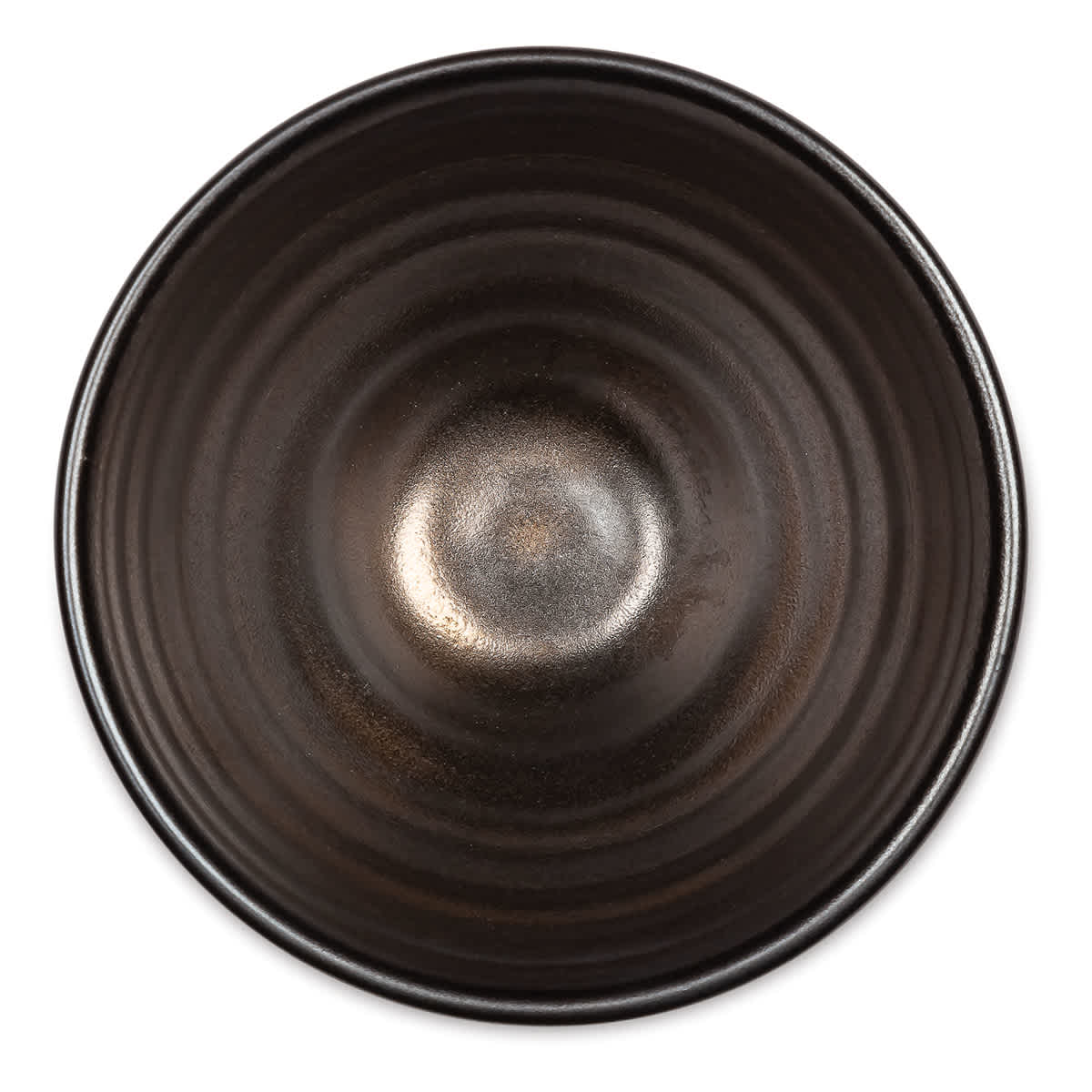 Mayco Stoneware Classic Glaze - Antique Brass, Cone 6, Sio2 Black Porcelain inside bowl