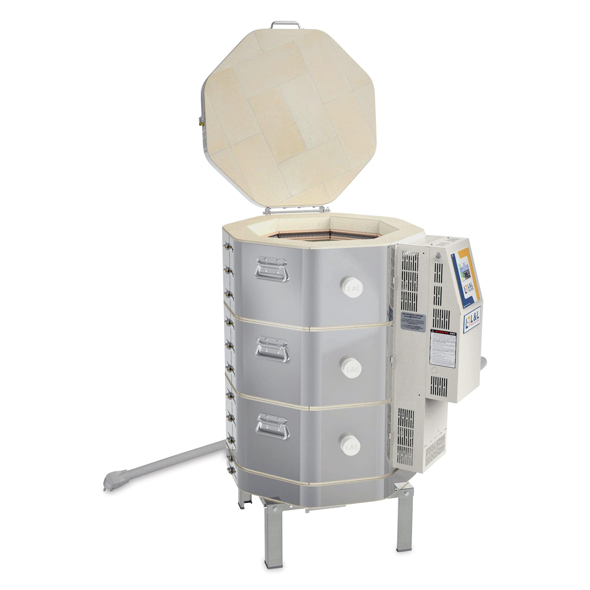 L&L Easy Fire Kiln - E18T-3, W8400, 208V, P1, 40.4 Amp open