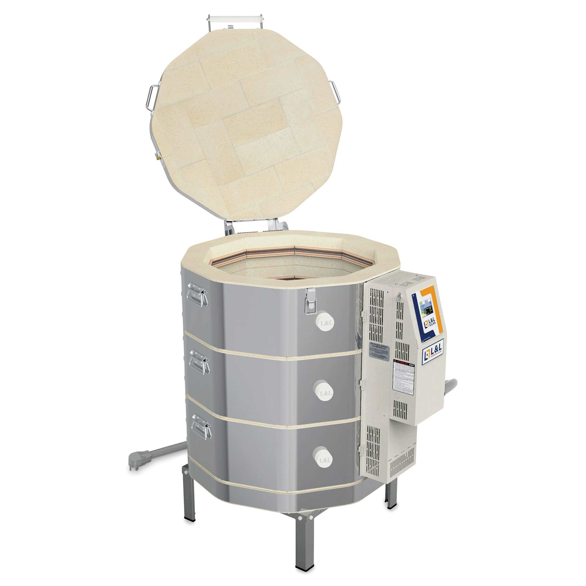 L&L Easy Fire Kiln - E23M-3, W11520, 240V, P1, 48.0 Amp open