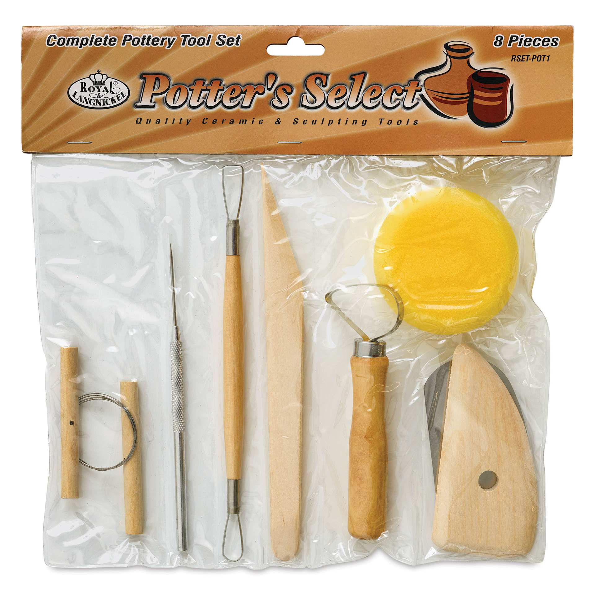 Potter's Select Complete Pottery Tool Set - Pkg of 8 - front of packaging