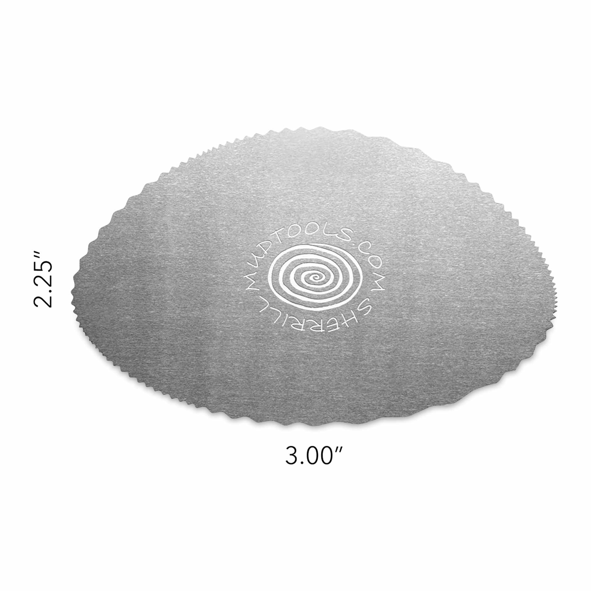 Mudtools Stainless Steel Drawing Rib - Pebble, Tight Wave - dimensions