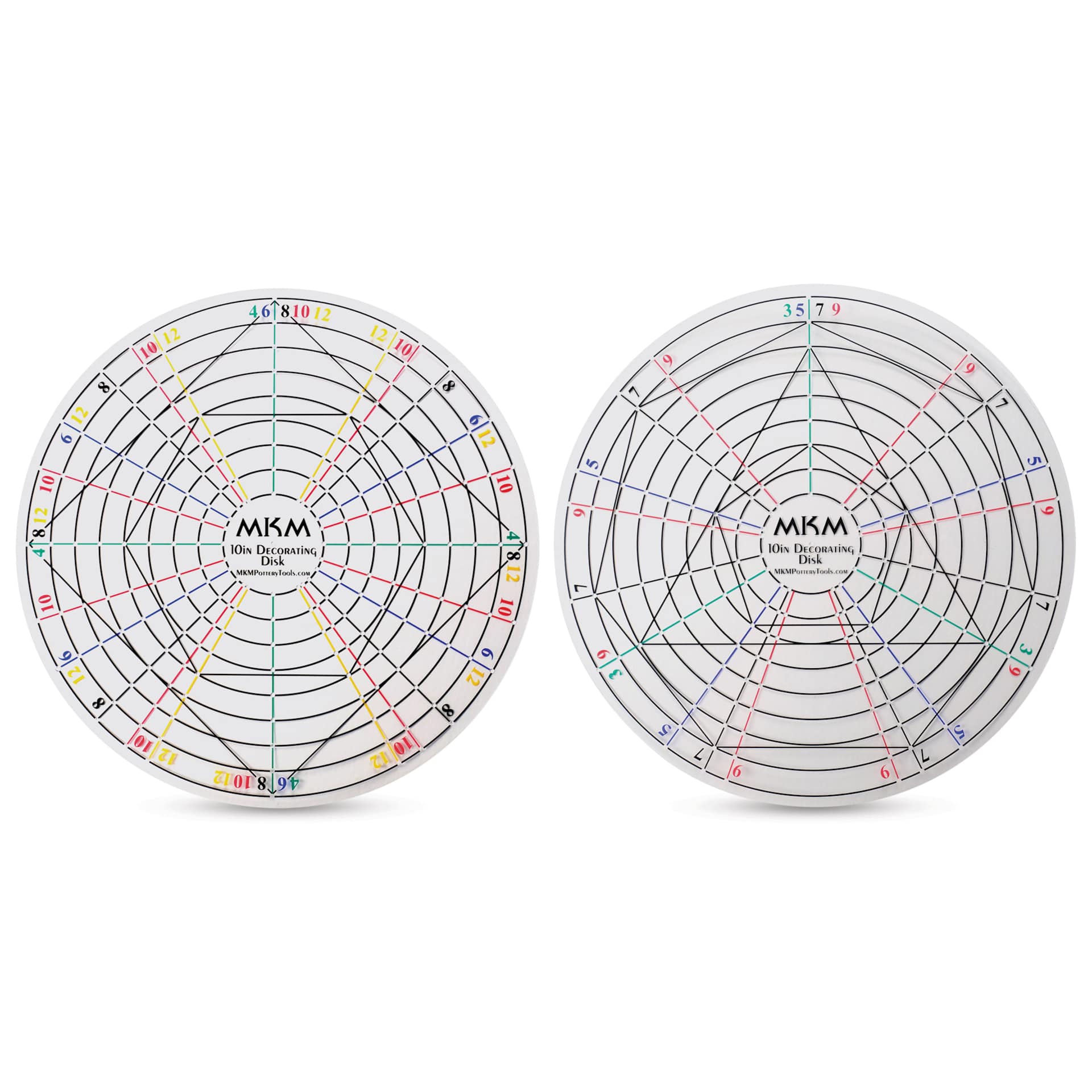 MKM Pottery Tools Decorating Disks - DD-10, Set of 2, Circle, 10" Dia