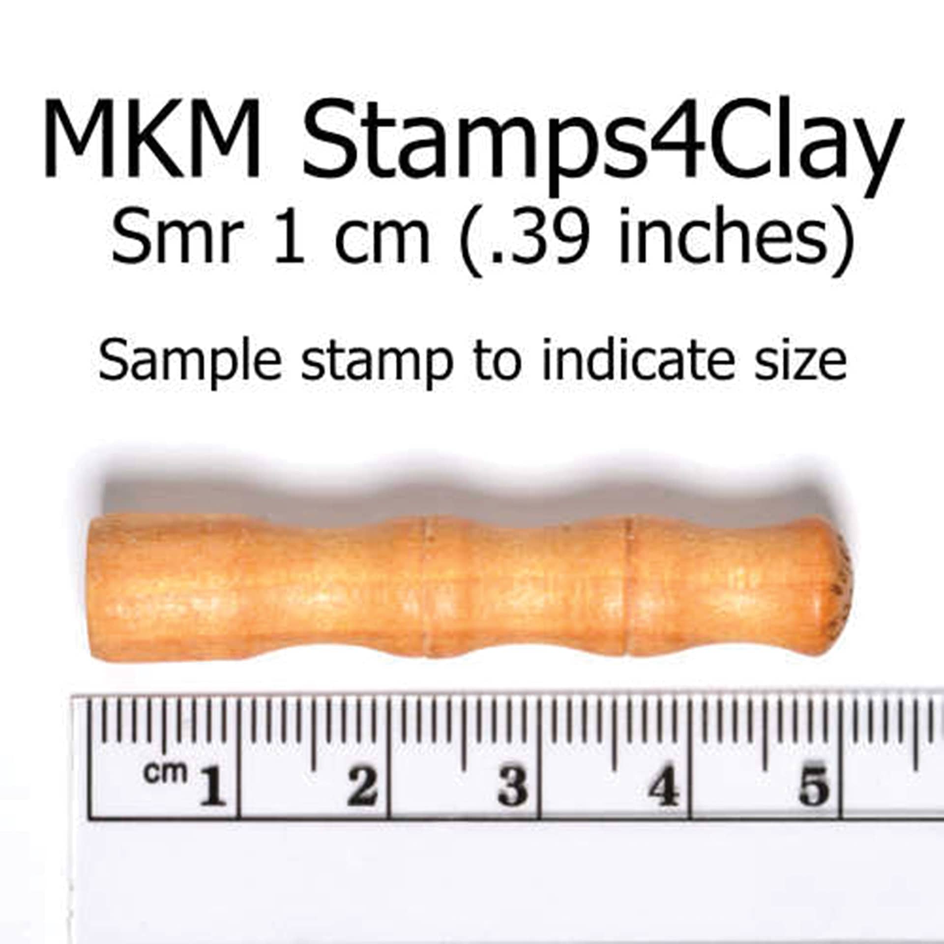 MKM Pottery Tools Mini Round Stamp - Daisy dimensions