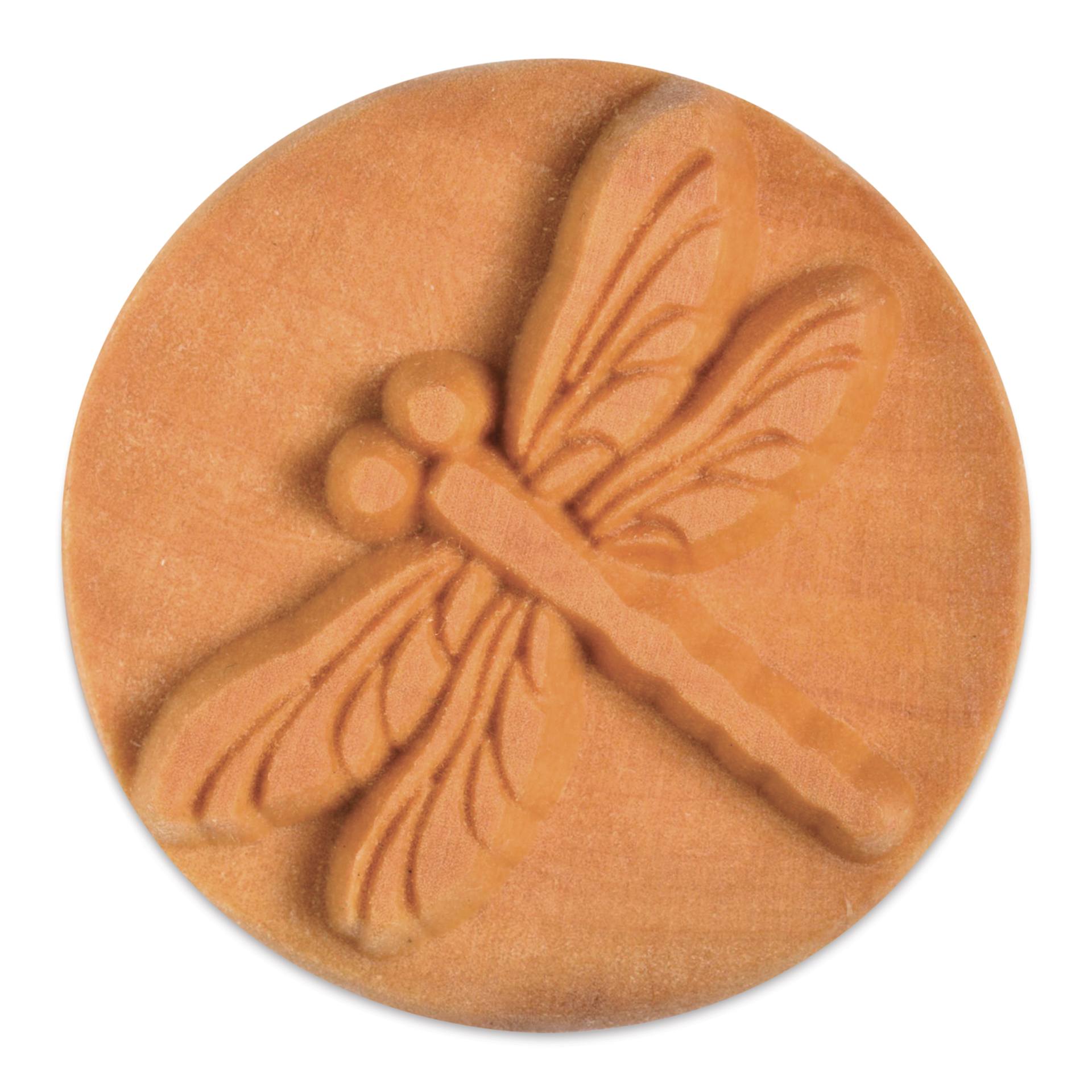 MKM Pottery Tools Large Round Stamp - SCL-098, Dragonfly