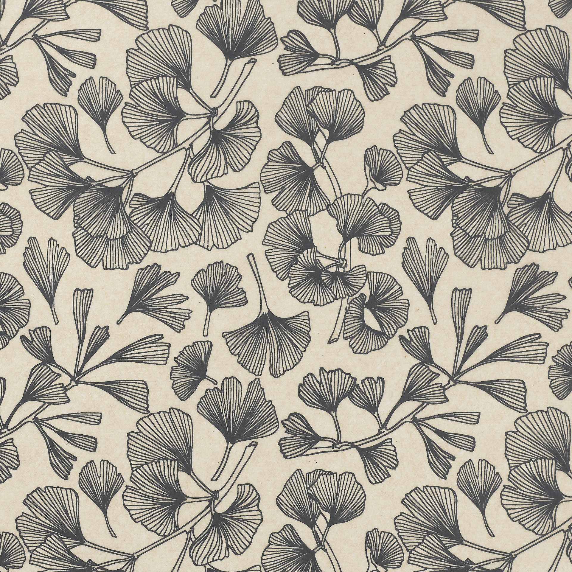 Elan Transfers Underglaze Transfer Sheet - Ginkgo Leaves, Black - close-up