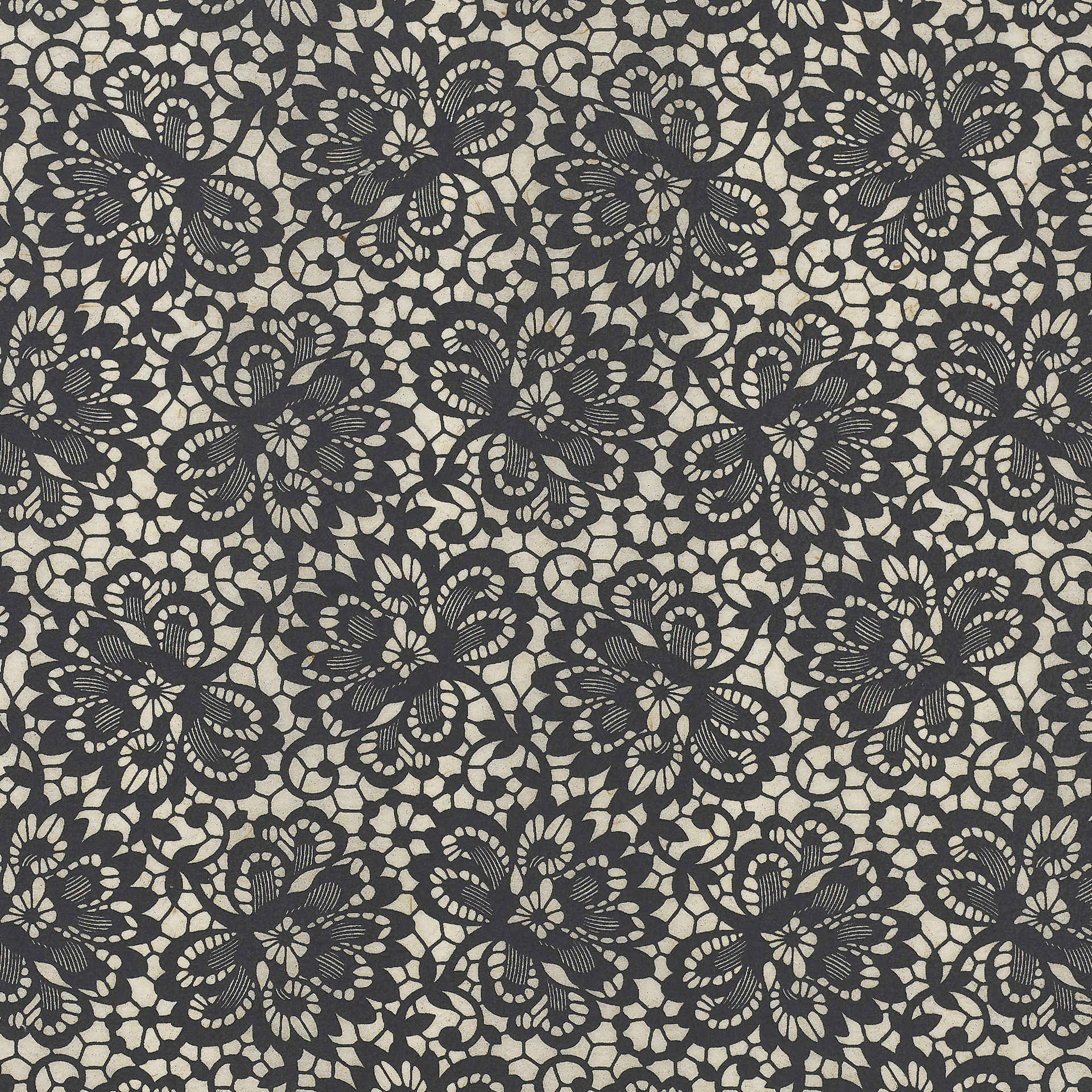 Elan Transfers Underglaze Transfer Sheet - Floral Lace, Black - close-up