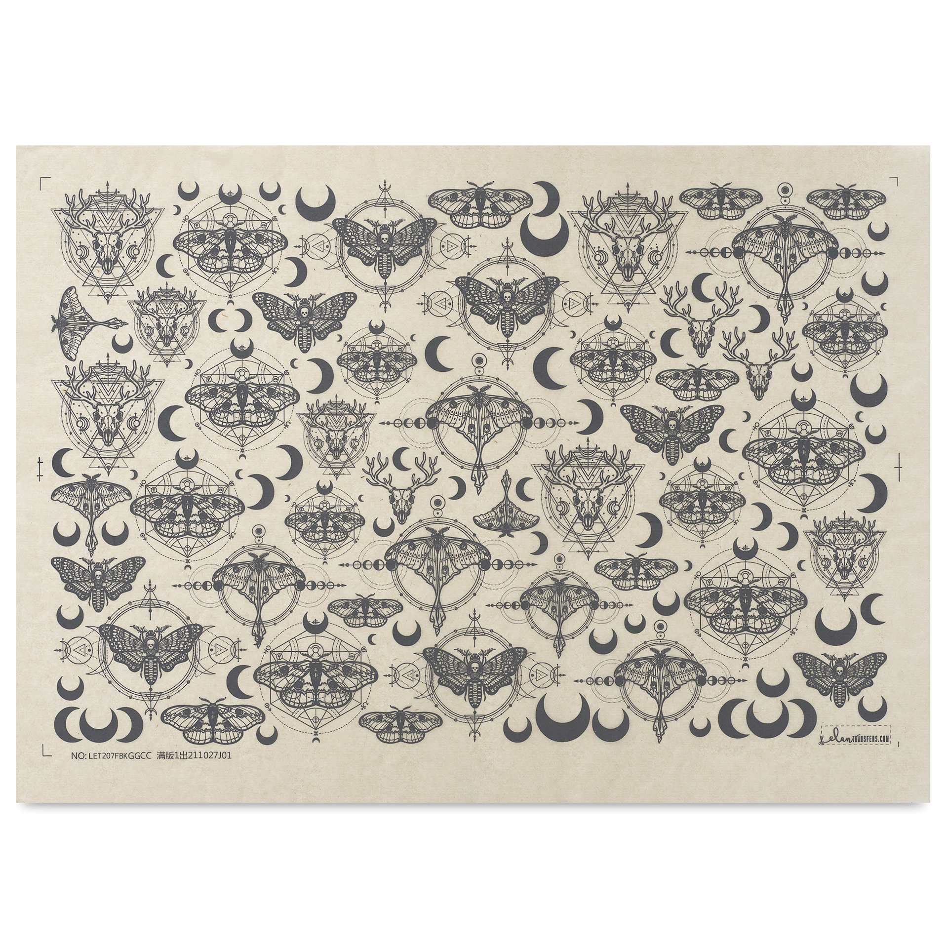 Elan Transfers Underglaze Transfer Sheet - Alchemy, Black