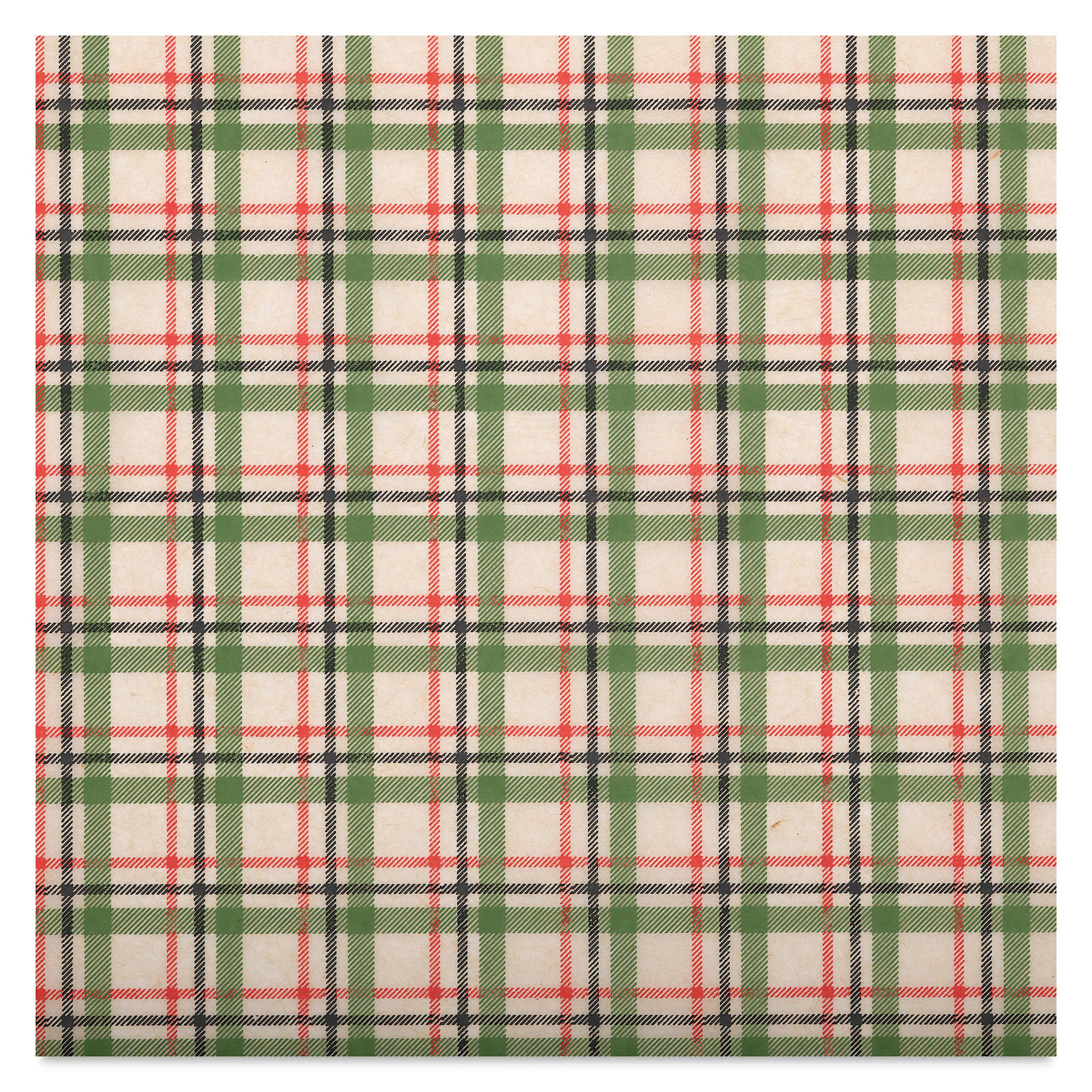 Elan Transfers Underglaze Transfer Sheet - Holiday Plaid, Assorted close up