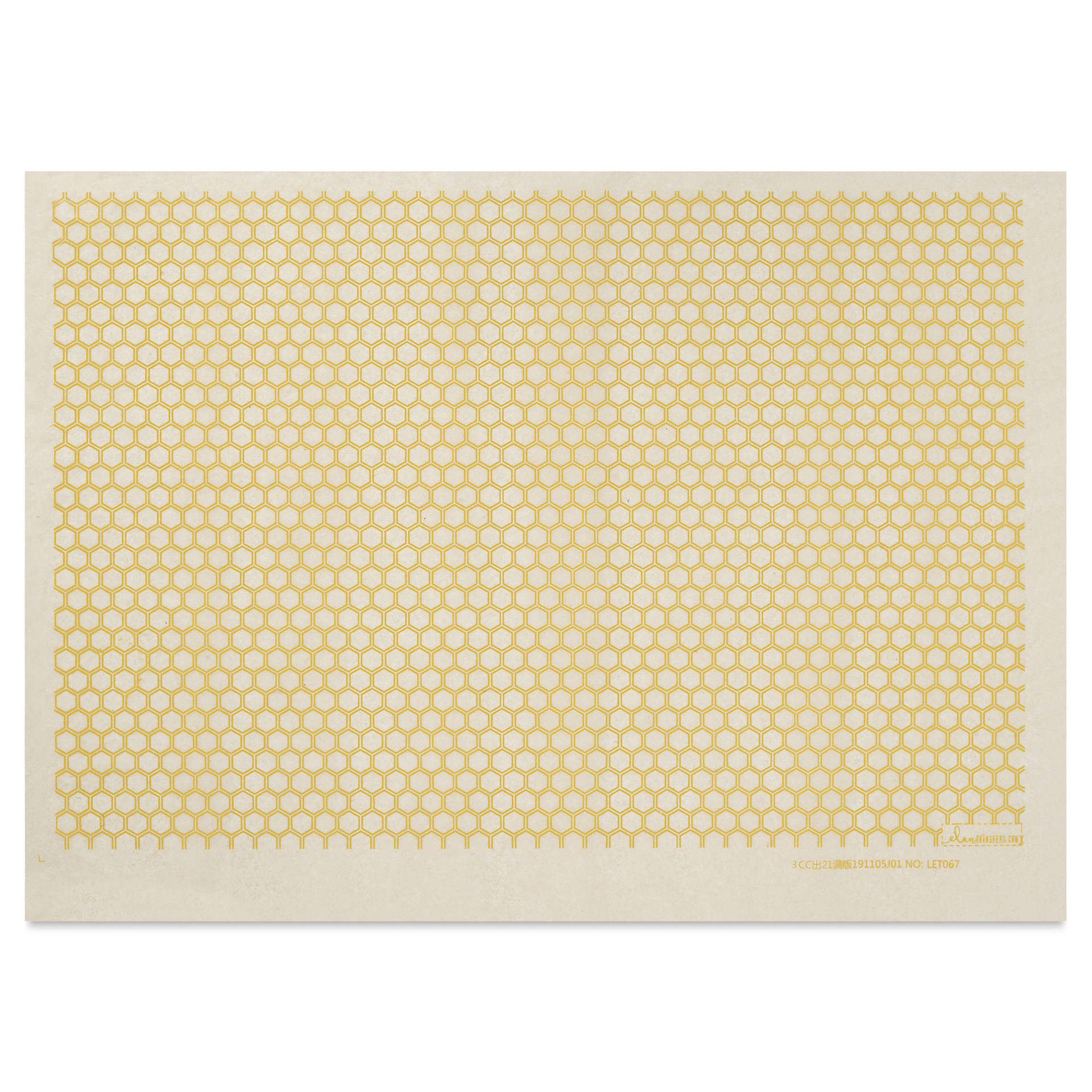 Elan Transfers Underglaze Transfer Sheet - Honeycomb, Yellow