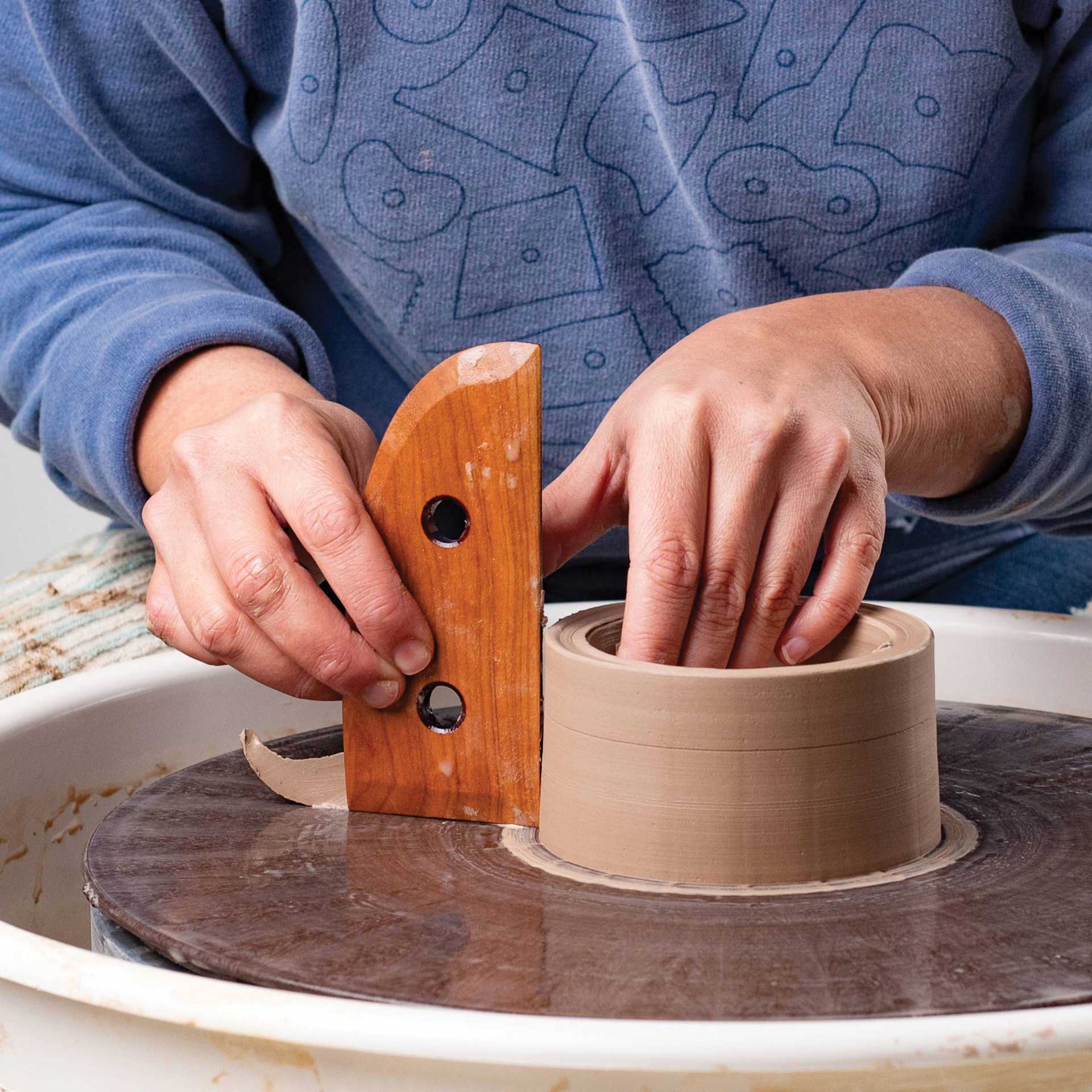 Garrity Tools Classic Wood Rib - T5 Tool, in use 