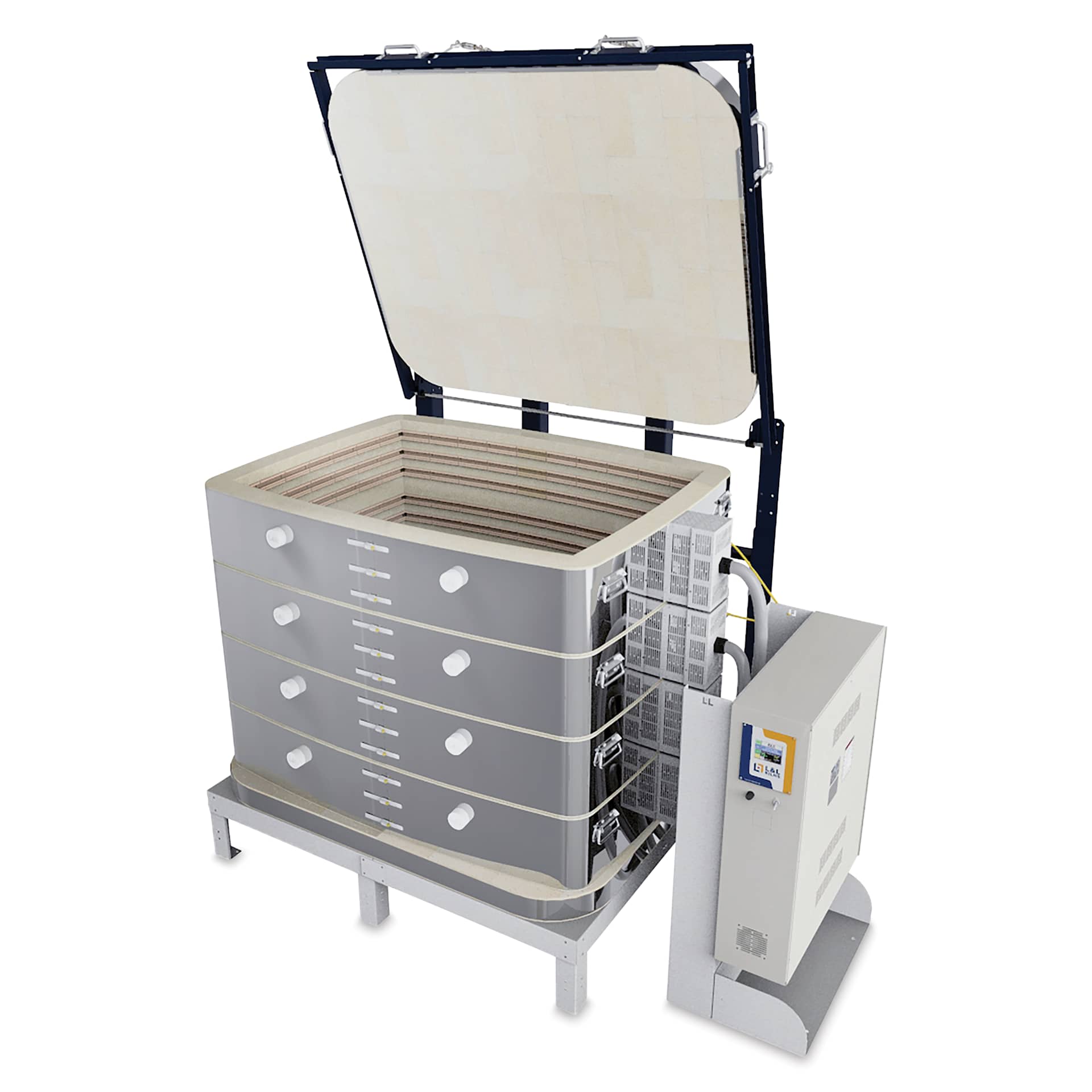 L&L Davinci Rectangular Kiln - T3436-D, Cone 10, 240V-1P, 138.5A, 36" H x 43-1/2" W x 30-1/2" D