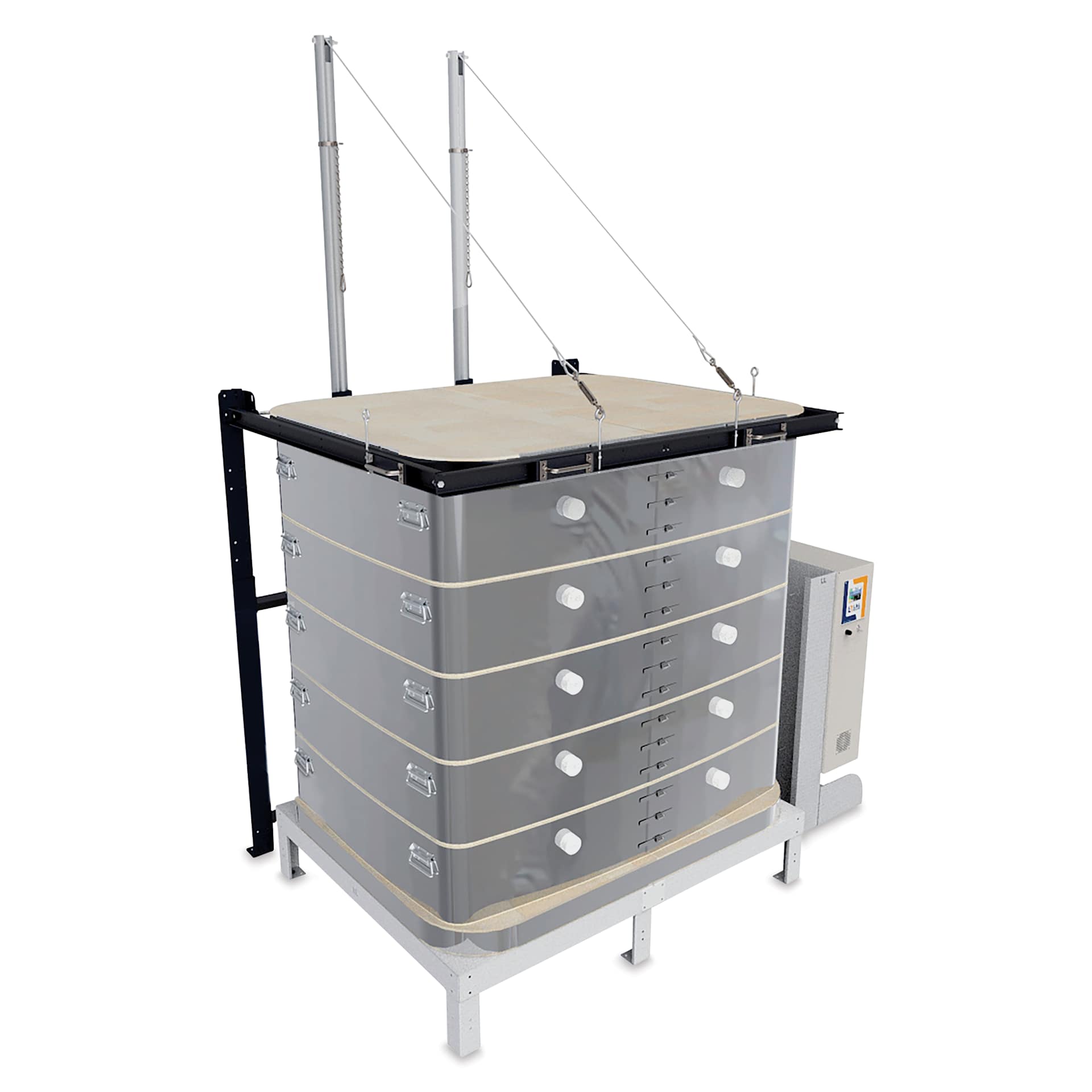 L&L Davinci Rectangular Kiln - T3445-D, Cone 10, 240V-3P, 120.0A, 45" H x 43-1/2" W x 30-1/2" D - closed lid