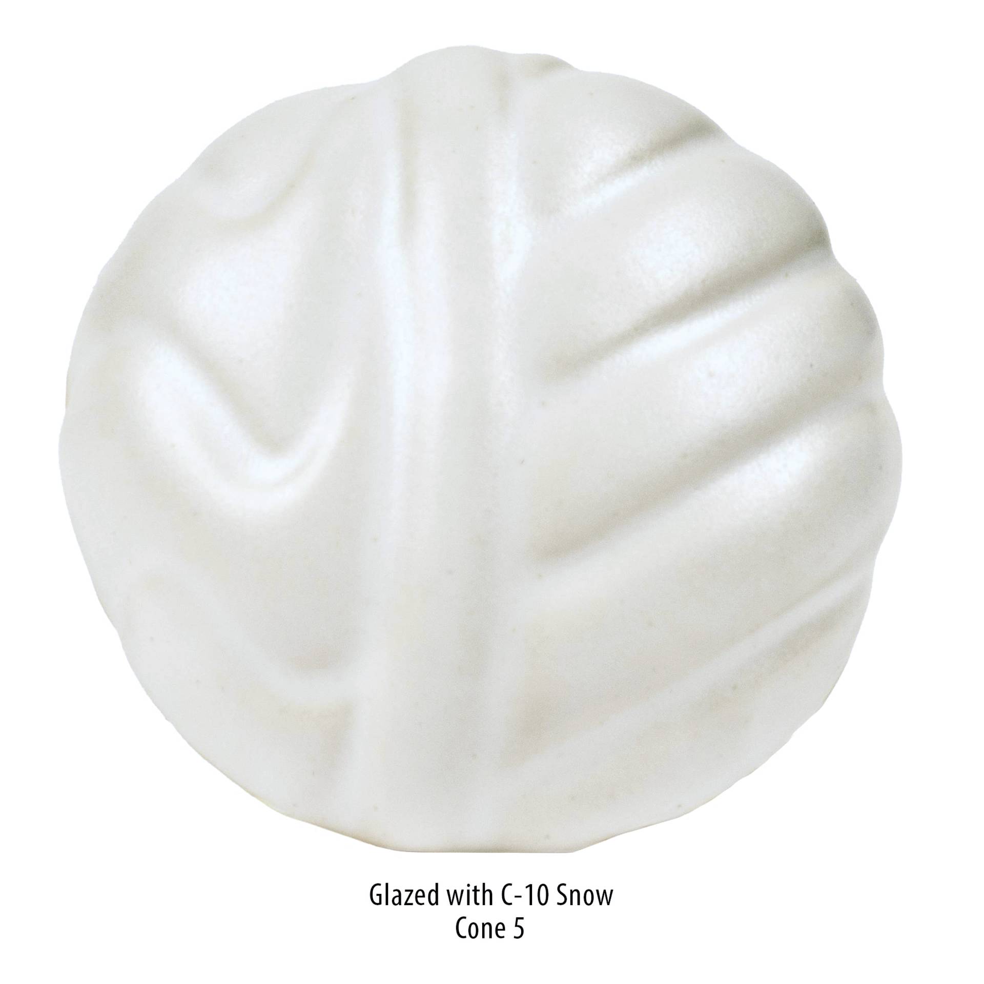 Amaco No. 16 White Chocolate Stoneware Clay - Glazed with C-10 Snow, Fired to Cone 5