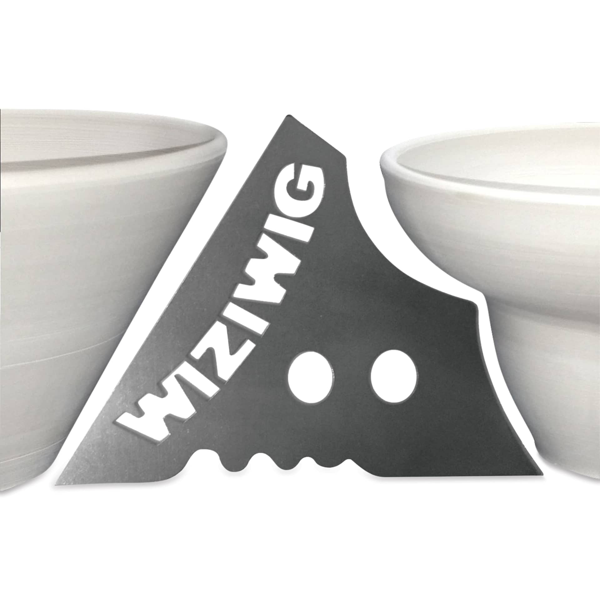 WiziWig Cocktail Makin’ Wanda Metal Potter’s Rib with examples of pot profiles