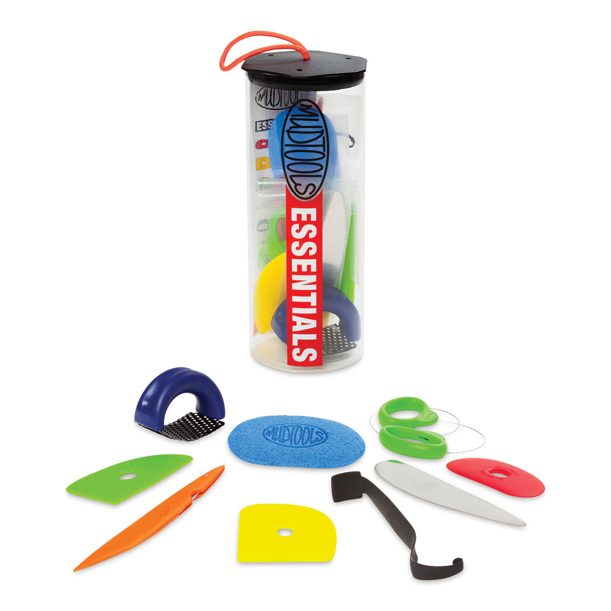 Mudtools Essentials Starter Kit - 9 pc components of Kit shown in front of storage tube Mudtools Essentials Starter Kit - 9 pc components of Kit shown in front of storage tube