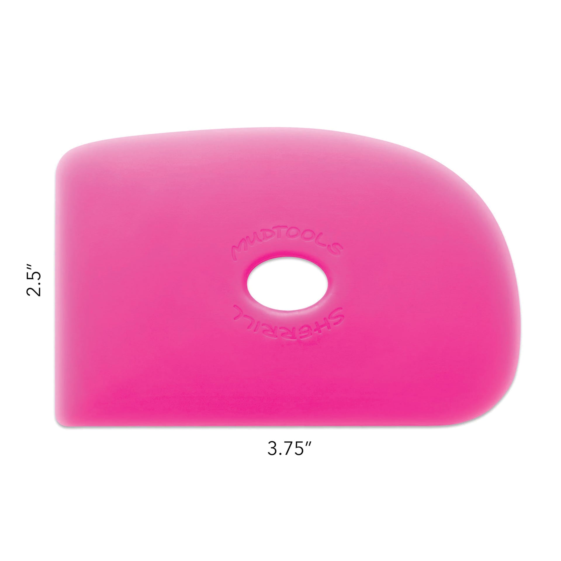 Mudtools Polymer Rib - Shape 2, Pink/Ultra Soft dimensions