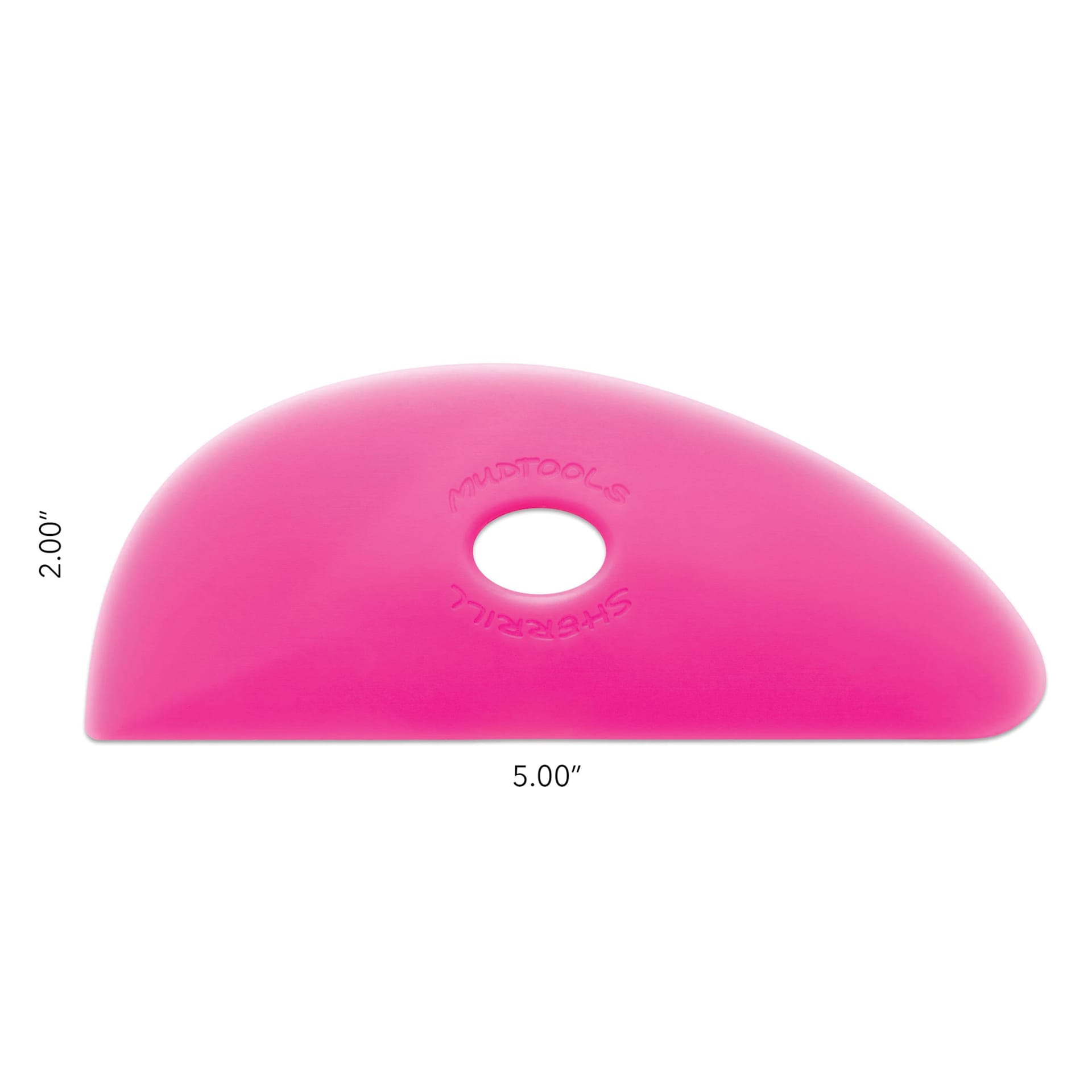 Mudtools Polymer Rib - Shape 3, Pink/Ultra Soft dimensions