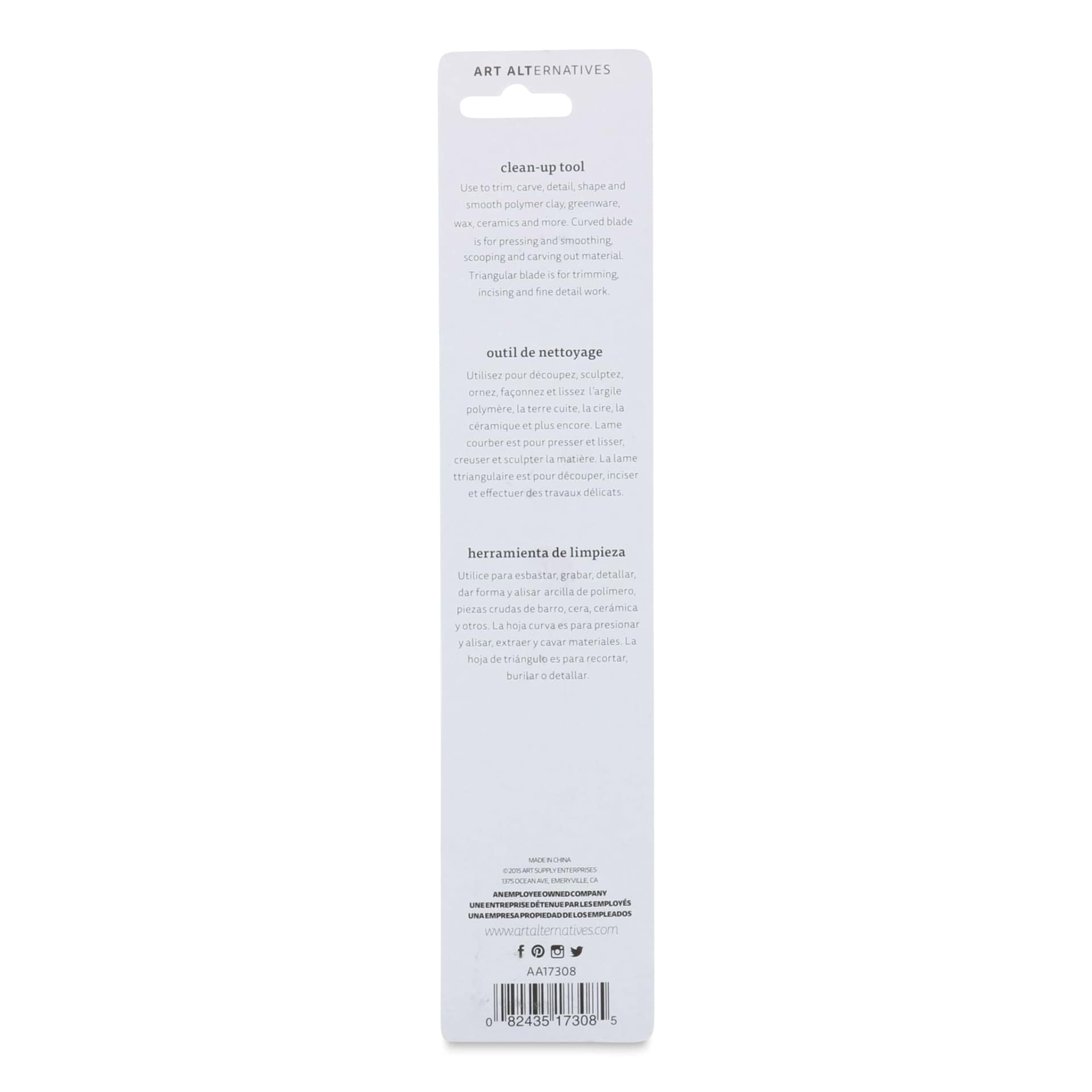 Art Alternatives Clean-Up Tool - Double-Ended - back of packaging
