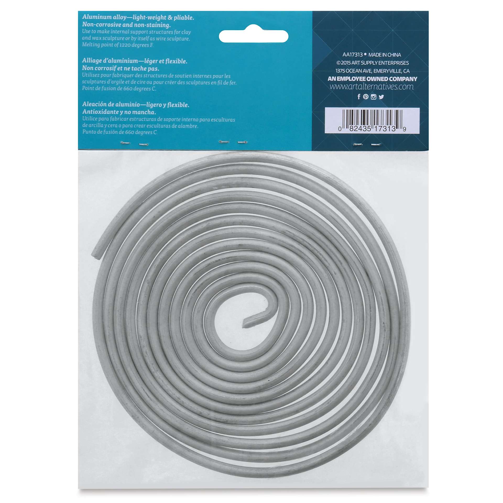 Art Alternatives Armature Wire - 5 gauge, 10 ft (Back of package)