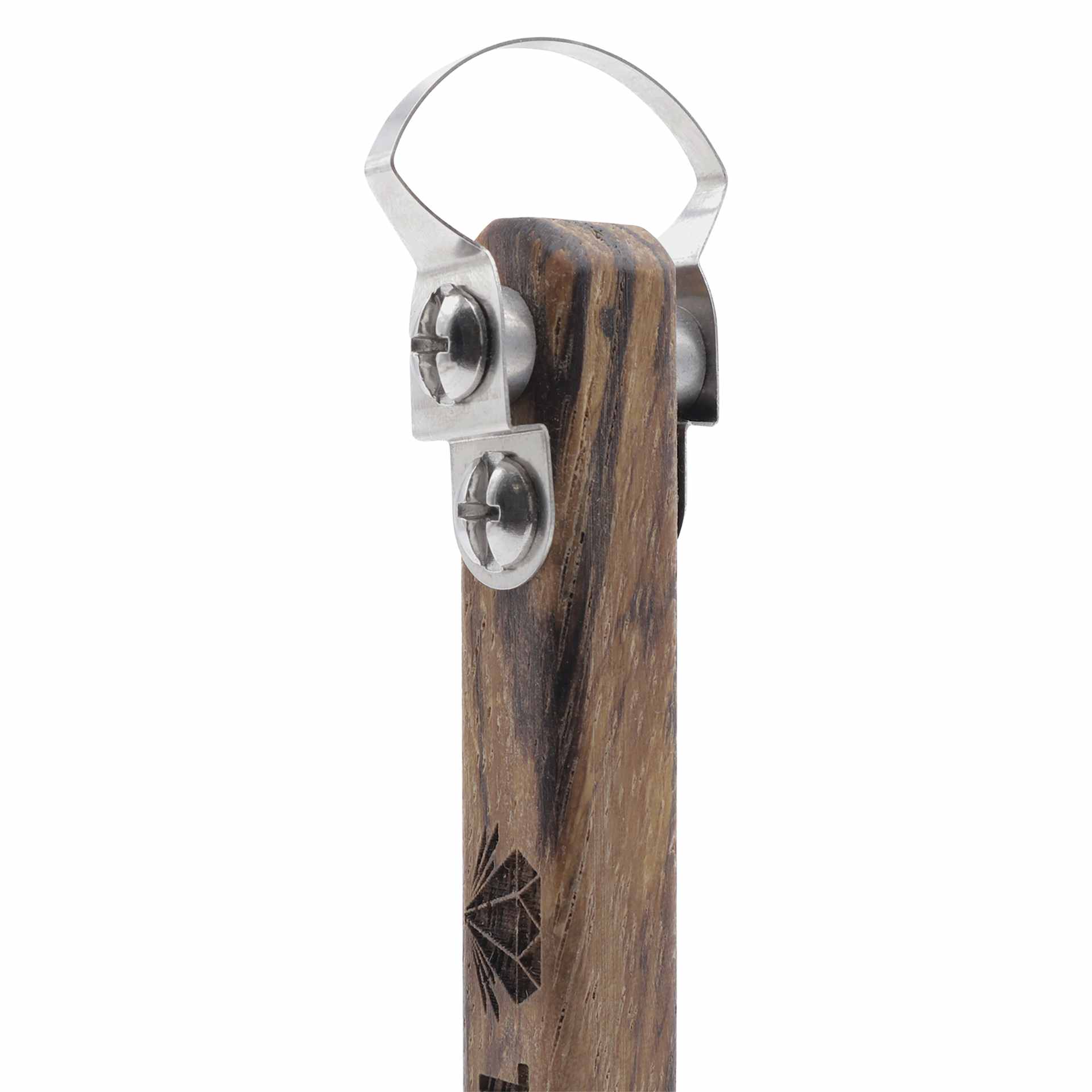 DiamondCore Pottery Trimming Tool - T2, Arc Tool w/ Cone Shaped Stylus - close-up of tip, angled