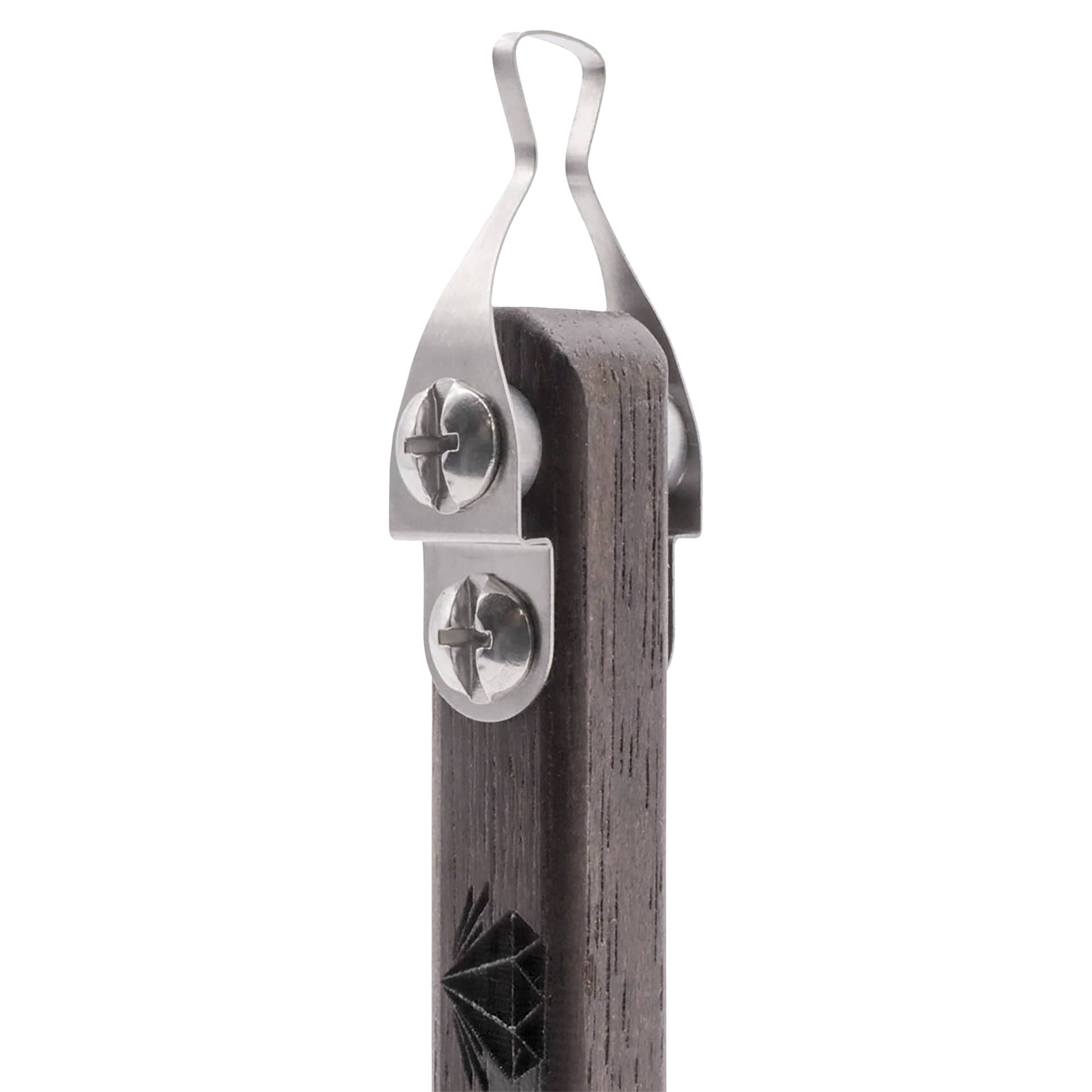 DiamondCore Pottery Trimming Tool - T102, XS Flat Top w/ Small Paddle Handle - close-up of tip, angled