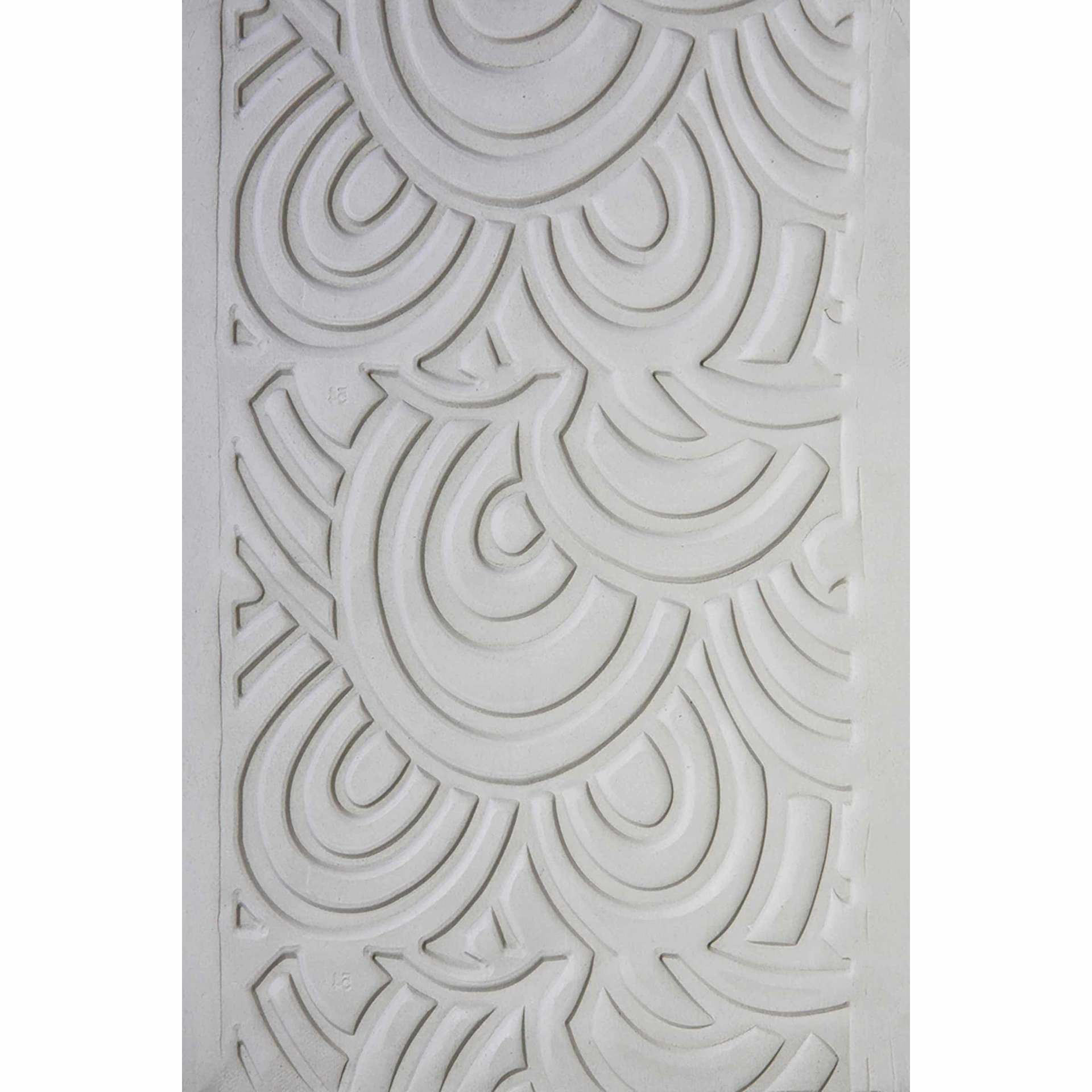 Xiem Tools Art Roller - Nami Waves applied to clay