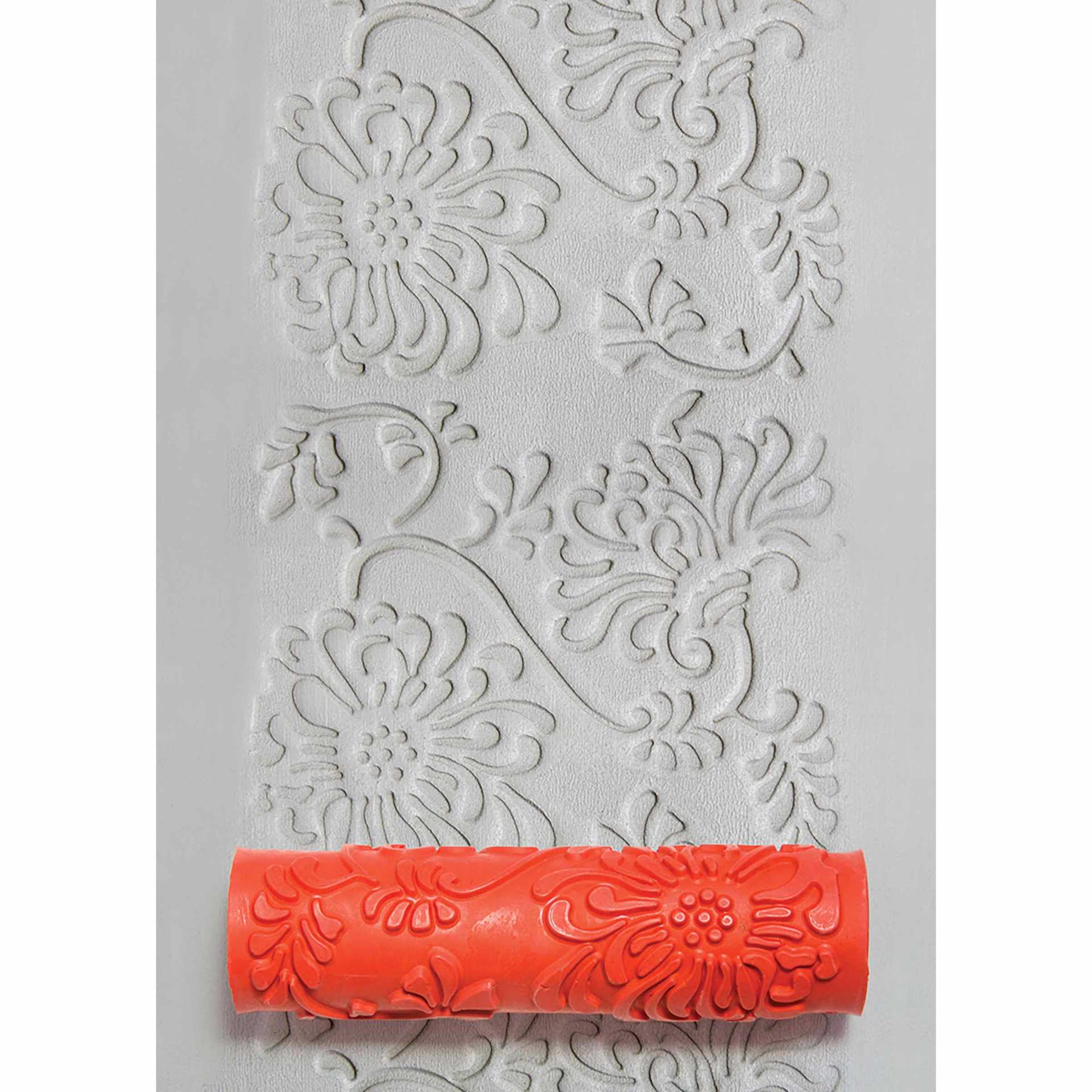 Xiem Tools Art Roller - Chrysanthemum applied to clay with roller