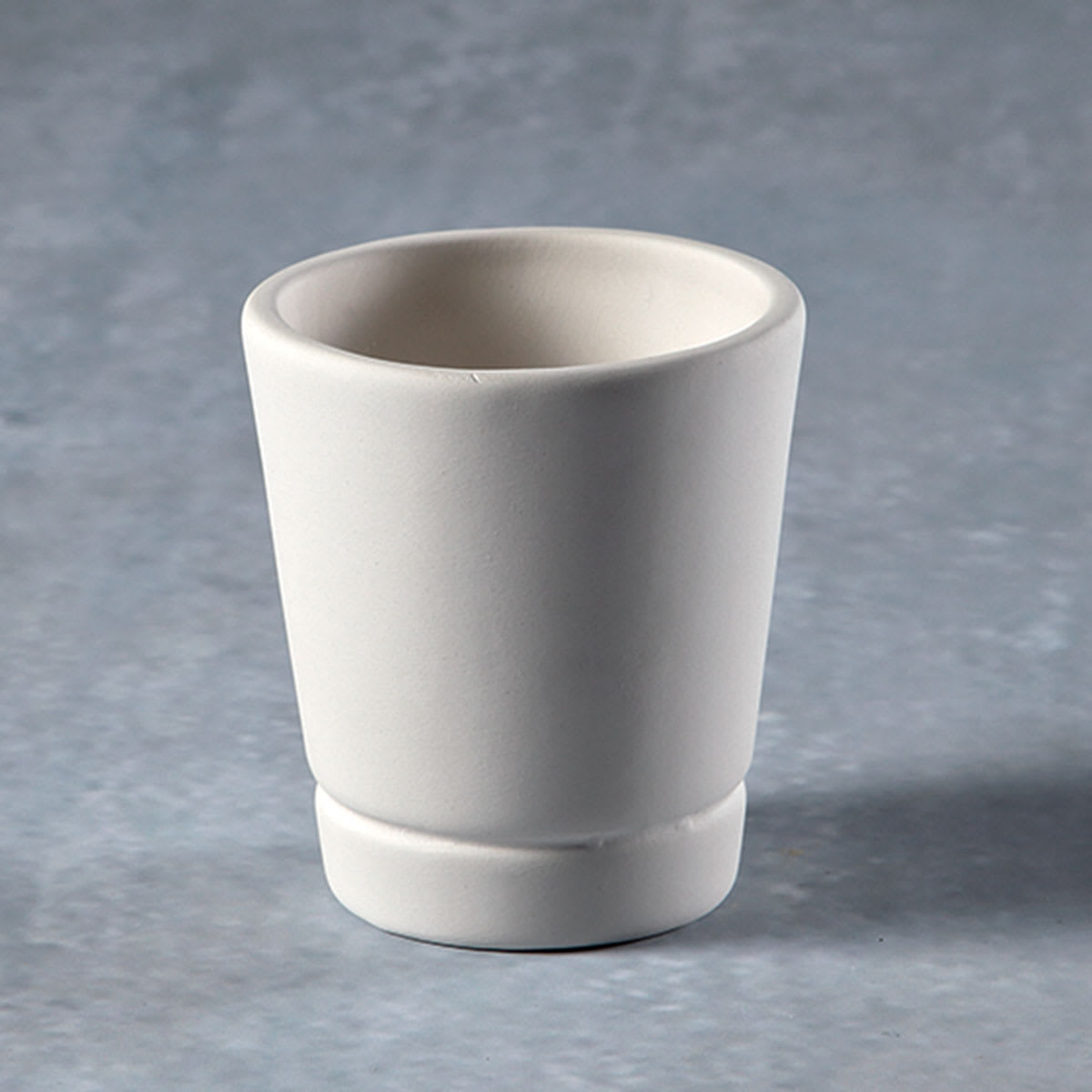 Duncan Oh Four Bisque Drinkware - Side view of ceramic shot glass