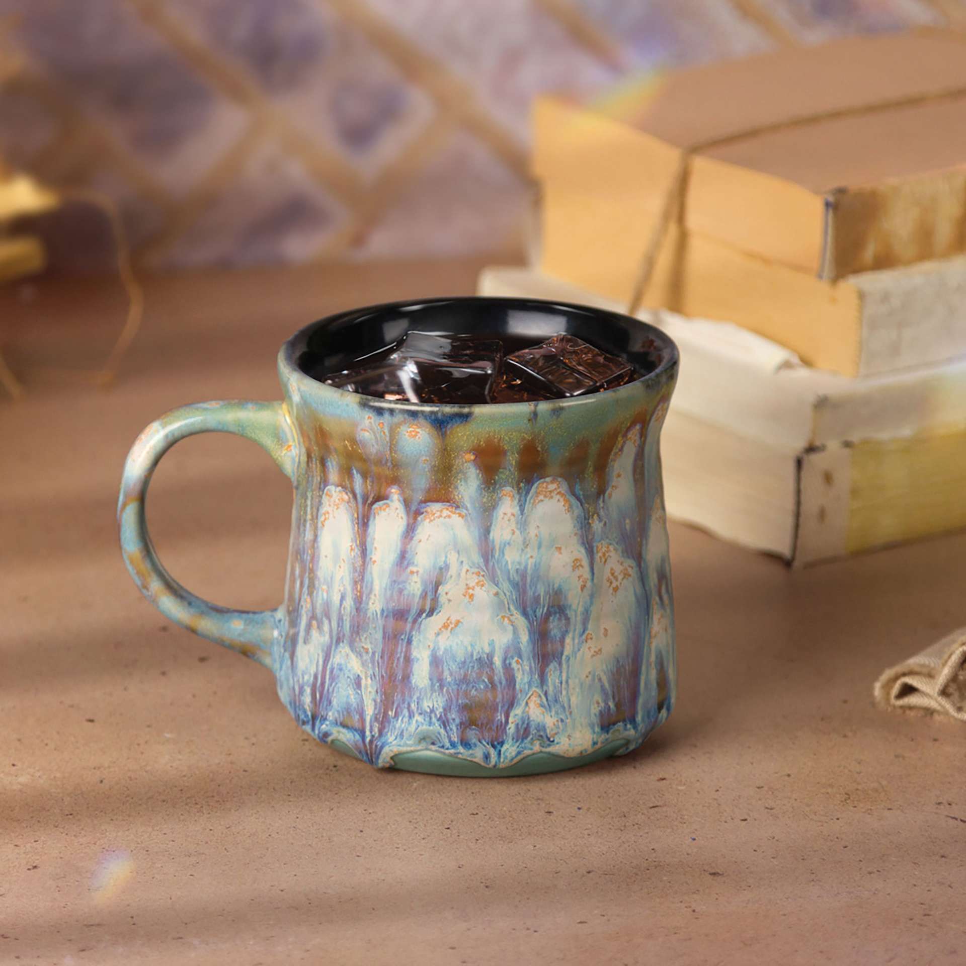 Mayco Stoneware Bisque Mugs - Joe Mug - finished example